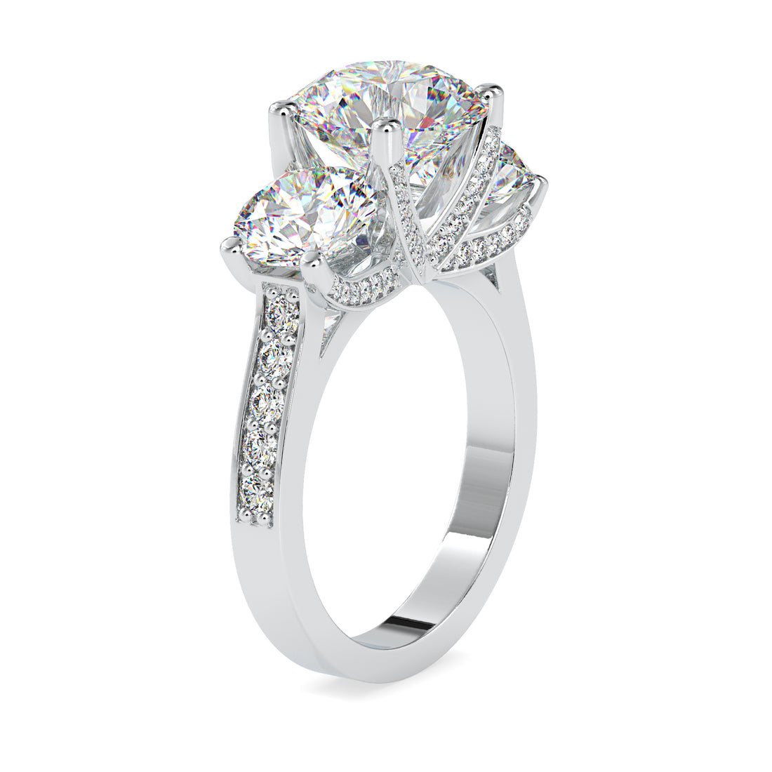 Shimmering Trio Diamond Ring 5