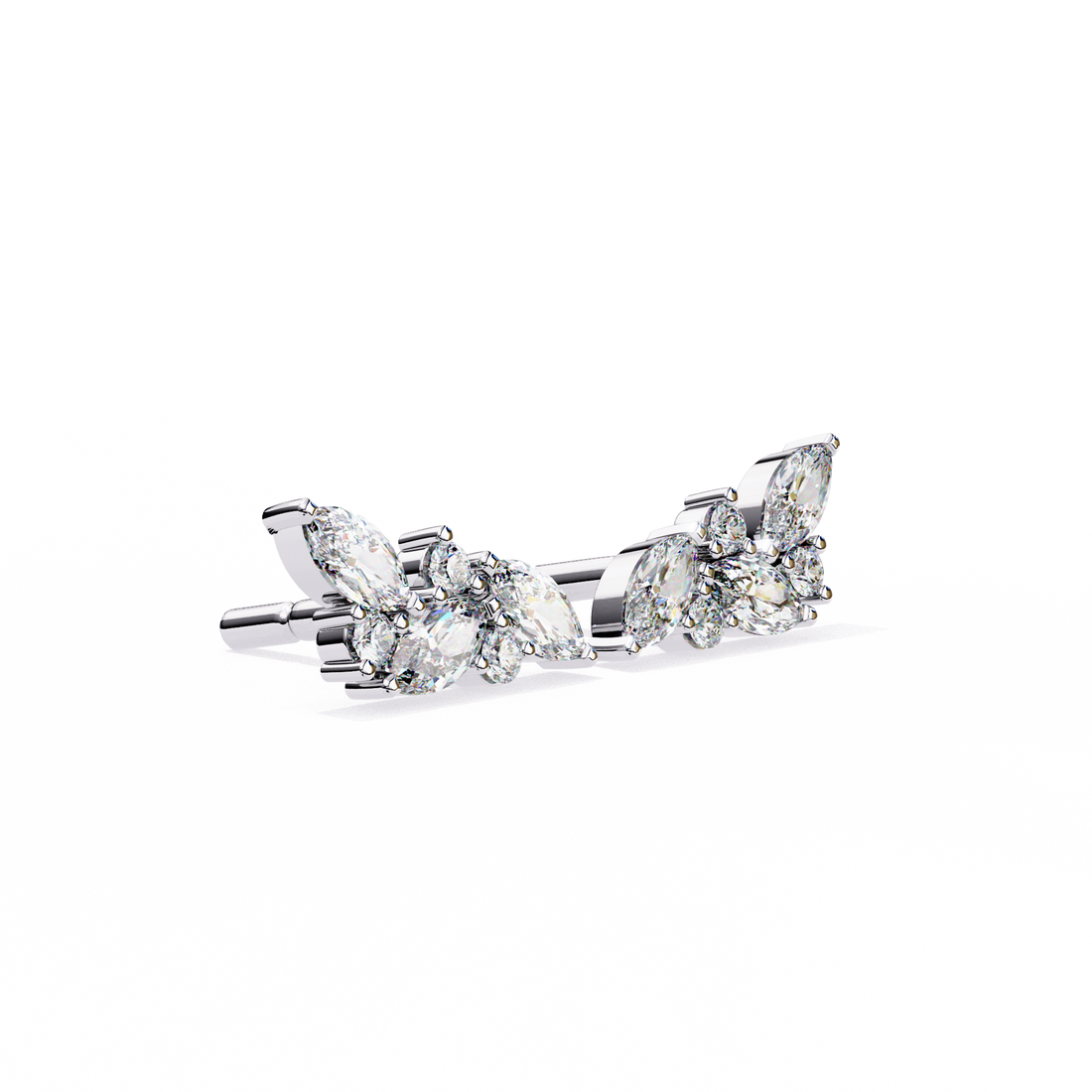 Shimmery Shower Diamond Earrings in 925 Silver