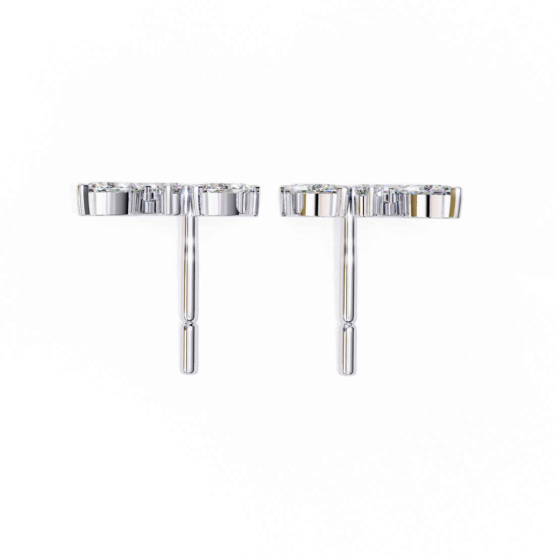 Shimmery Shower Diamond Earrings in 925 Silver