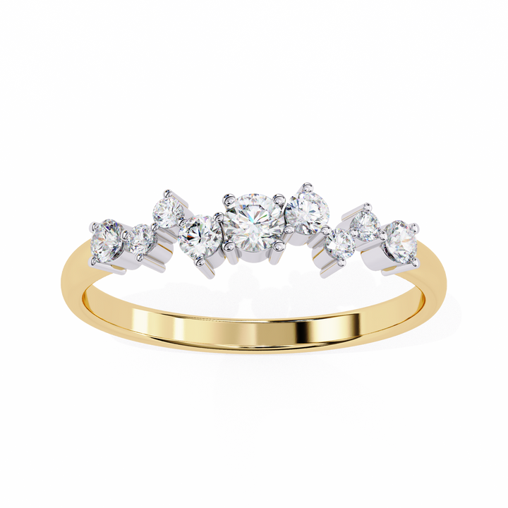 Shining Round Diamond Band Ring