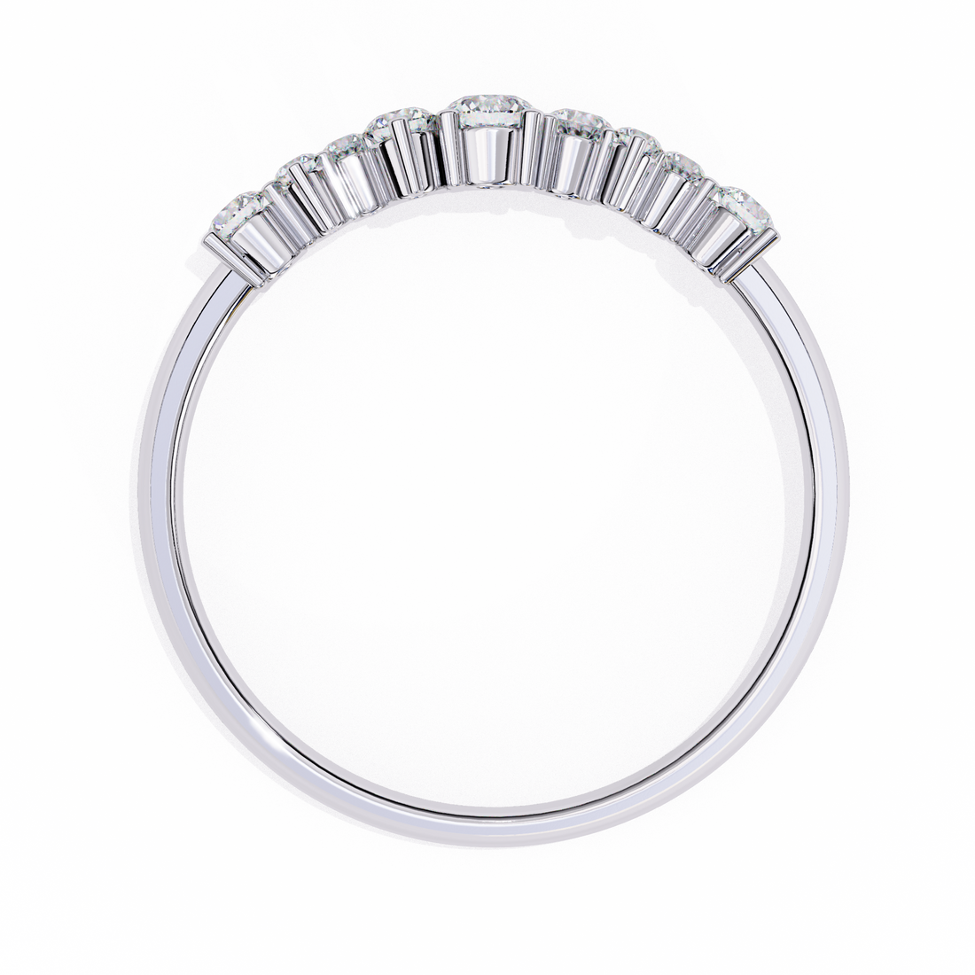 Shining Round Diamond Band Ring 12