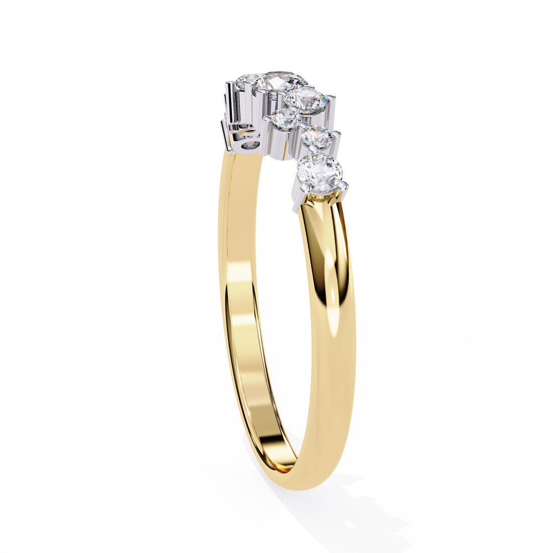 Shining Round Diamond Band Ring 3