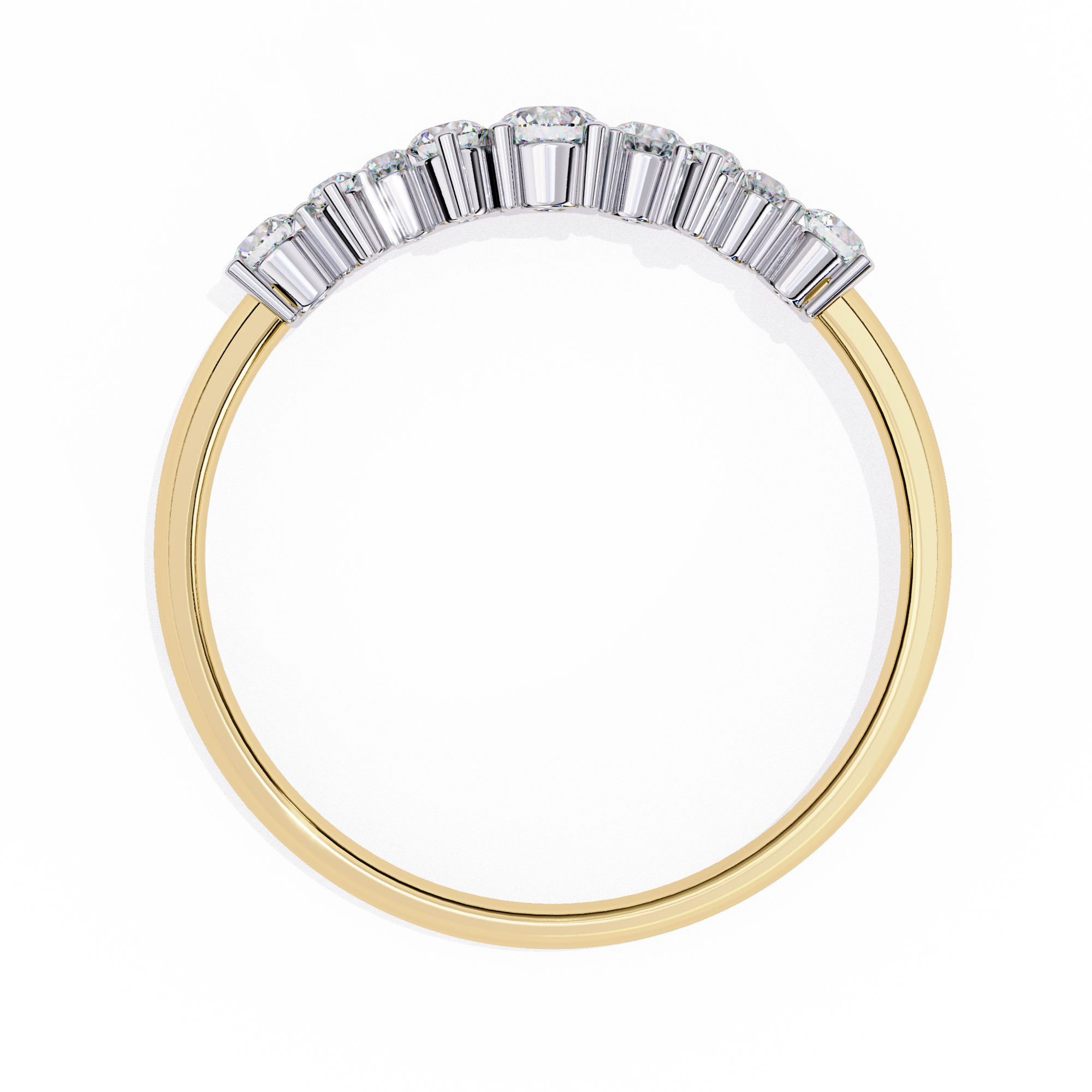 Shining Round Diamond Band Ring 4