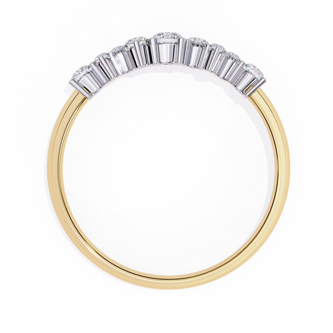 Shining Round Diamond Band Ring 4