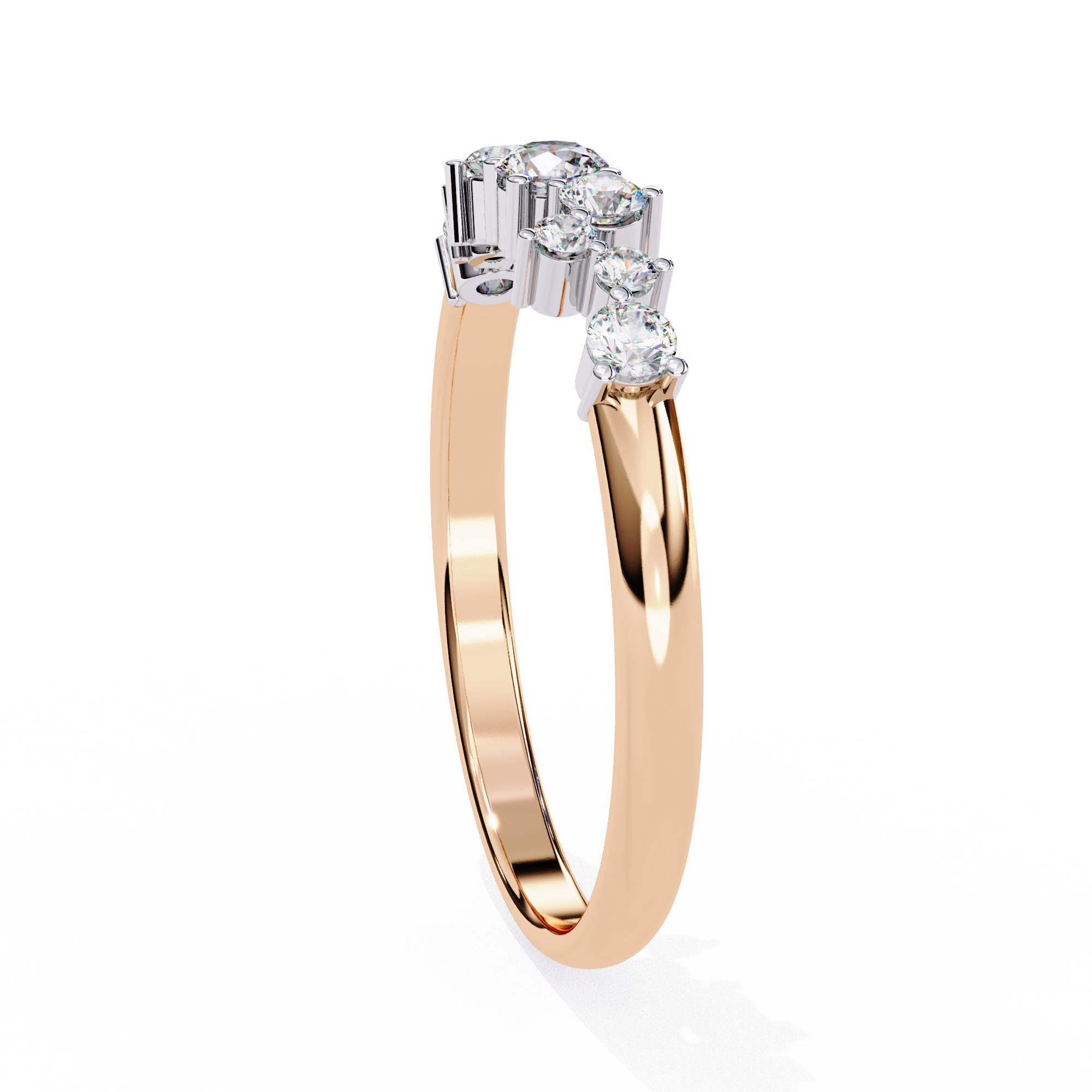 Shining Round Diamond Band Ring 7