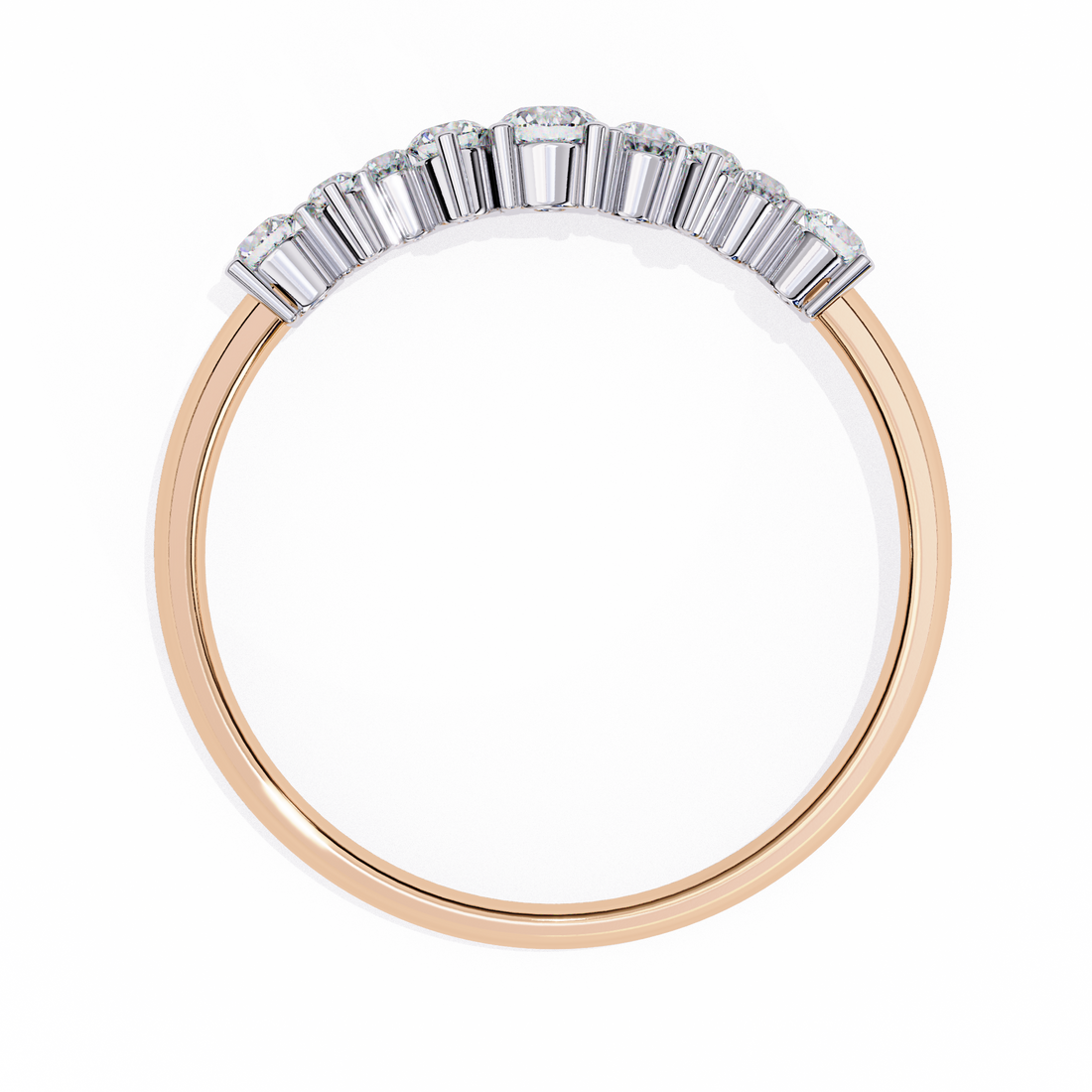 Shining Round Diamond Band Ring 8