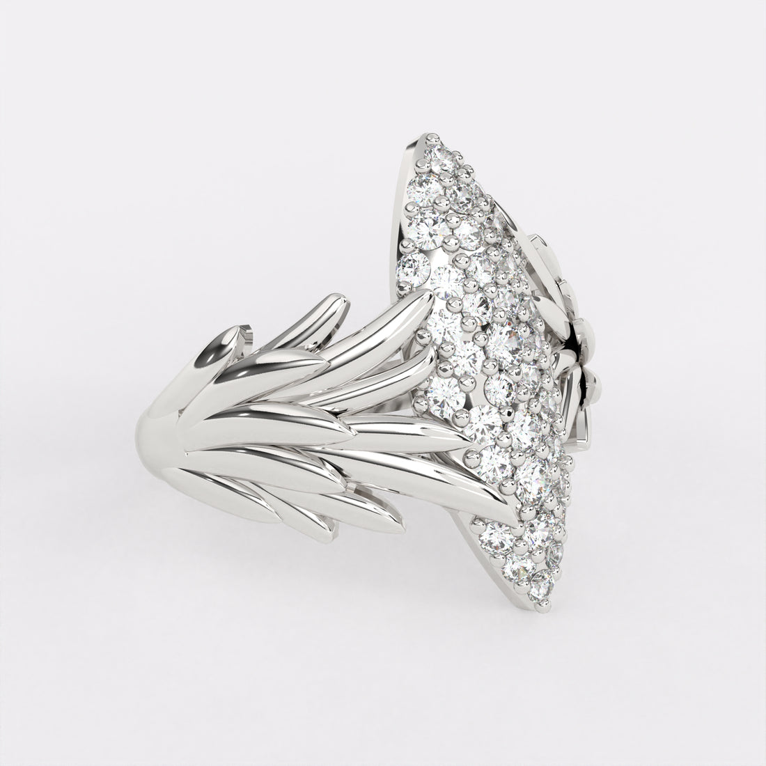 Shooting Marquise Diamond Ring in 925 Silver