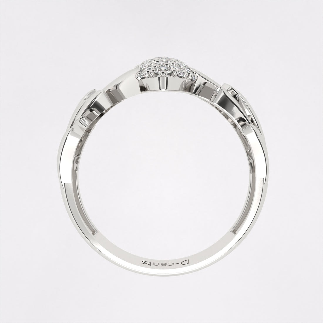 Shooting Marquise Diamond Ring in 925 Silver