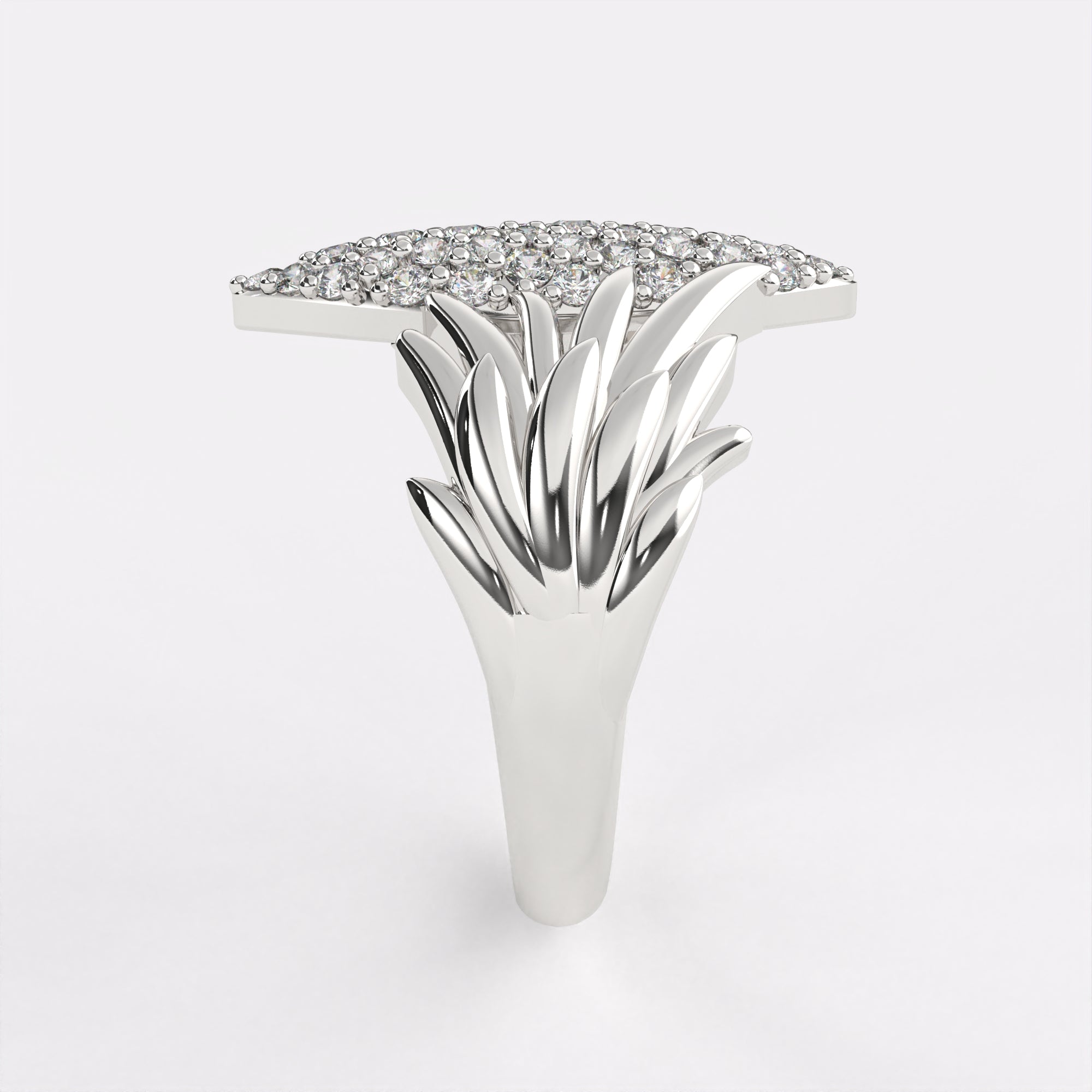 Shooting Marquise Diamond Ring in 925 Silver