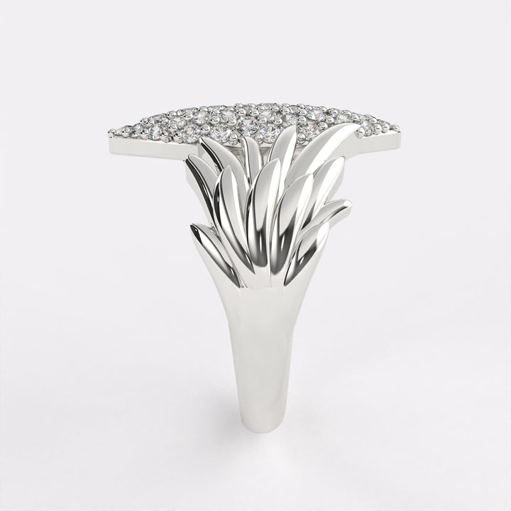 Shooting Marquise Diamond Ring in 925 Silver