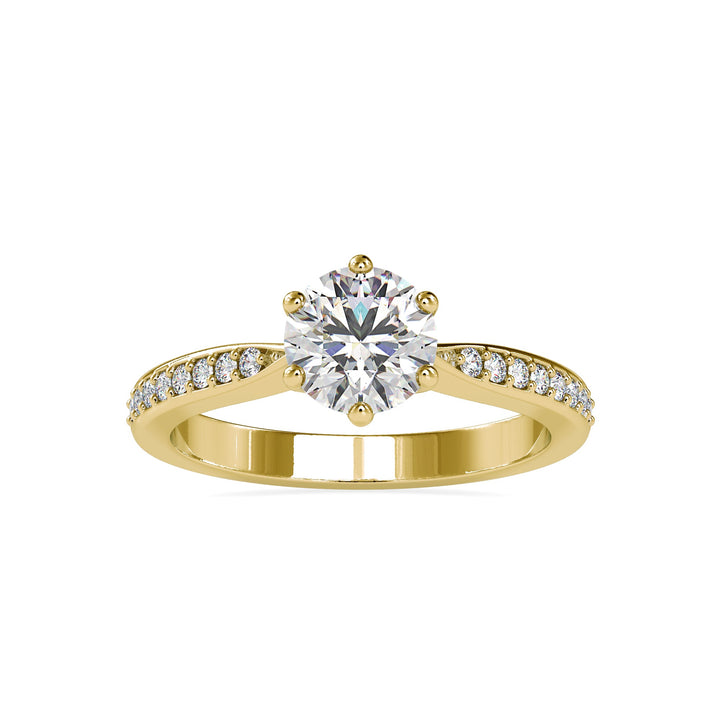 Simple Elegant Round Solitaire Diamond