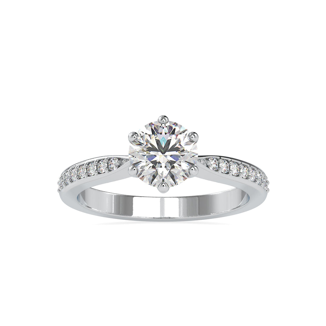 Simple Elegant Round Solitaire Diamond 4