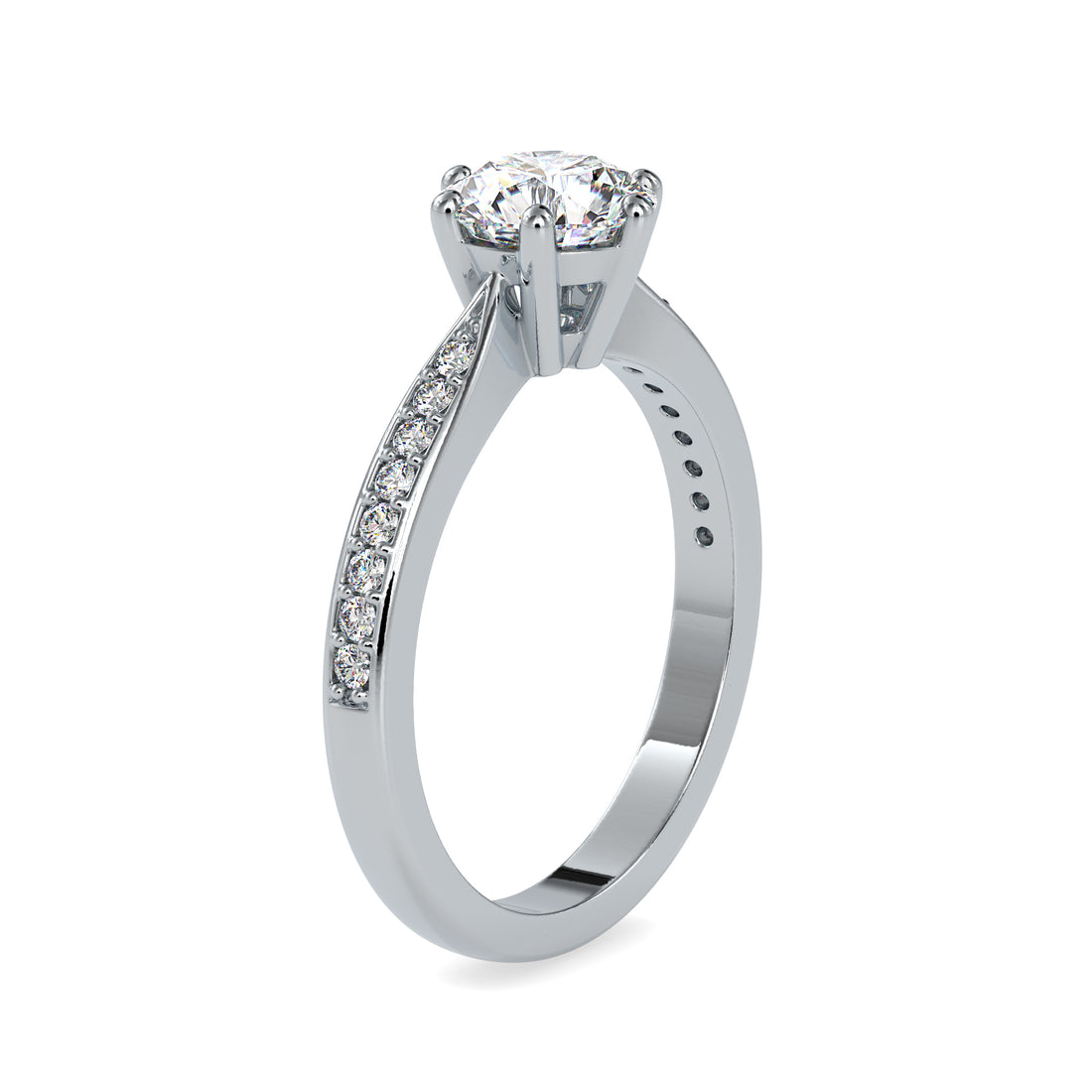 Simple Elegant Round Solitaire Diamond 5