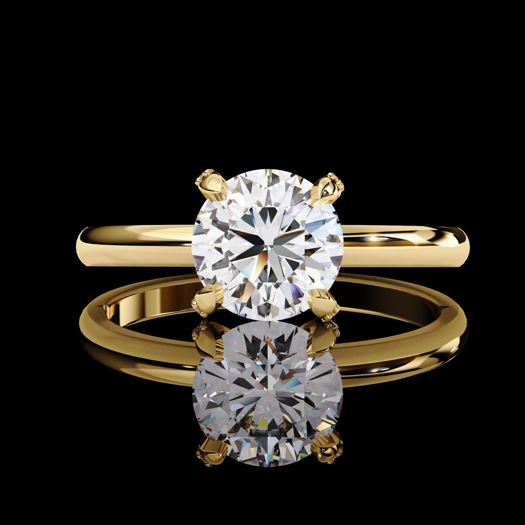 Simplistic Charm Solitaire Diamond Ring