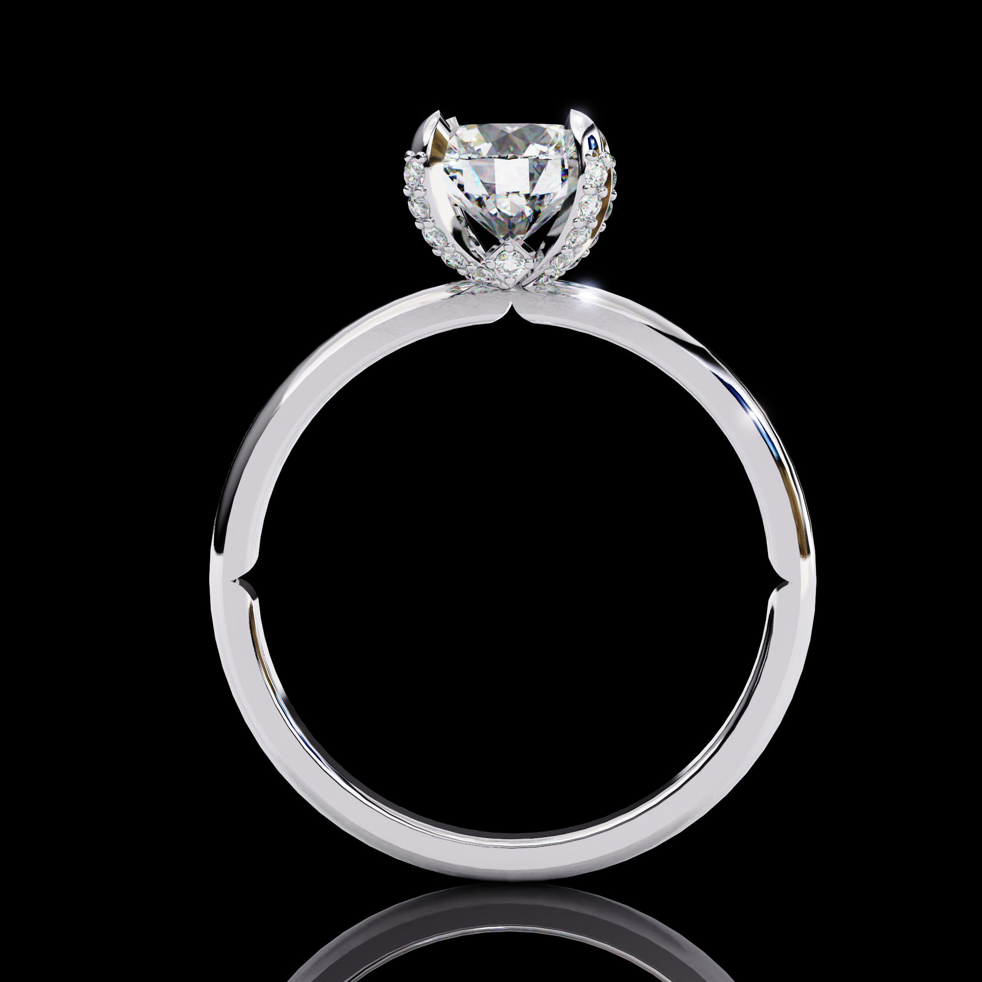 Simplistic Charm Solitaire Diamond Ring10