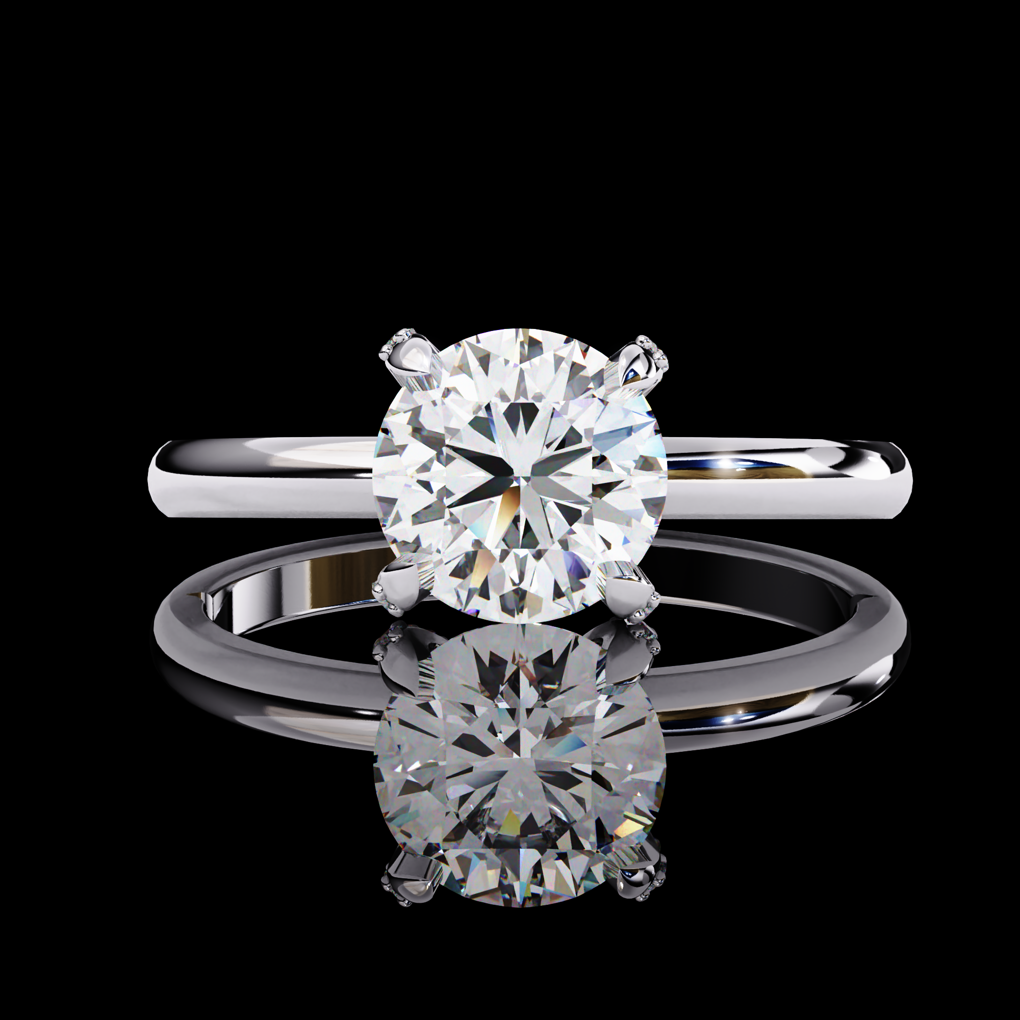 Simplistic Charm Solitaire Diamond Ring11