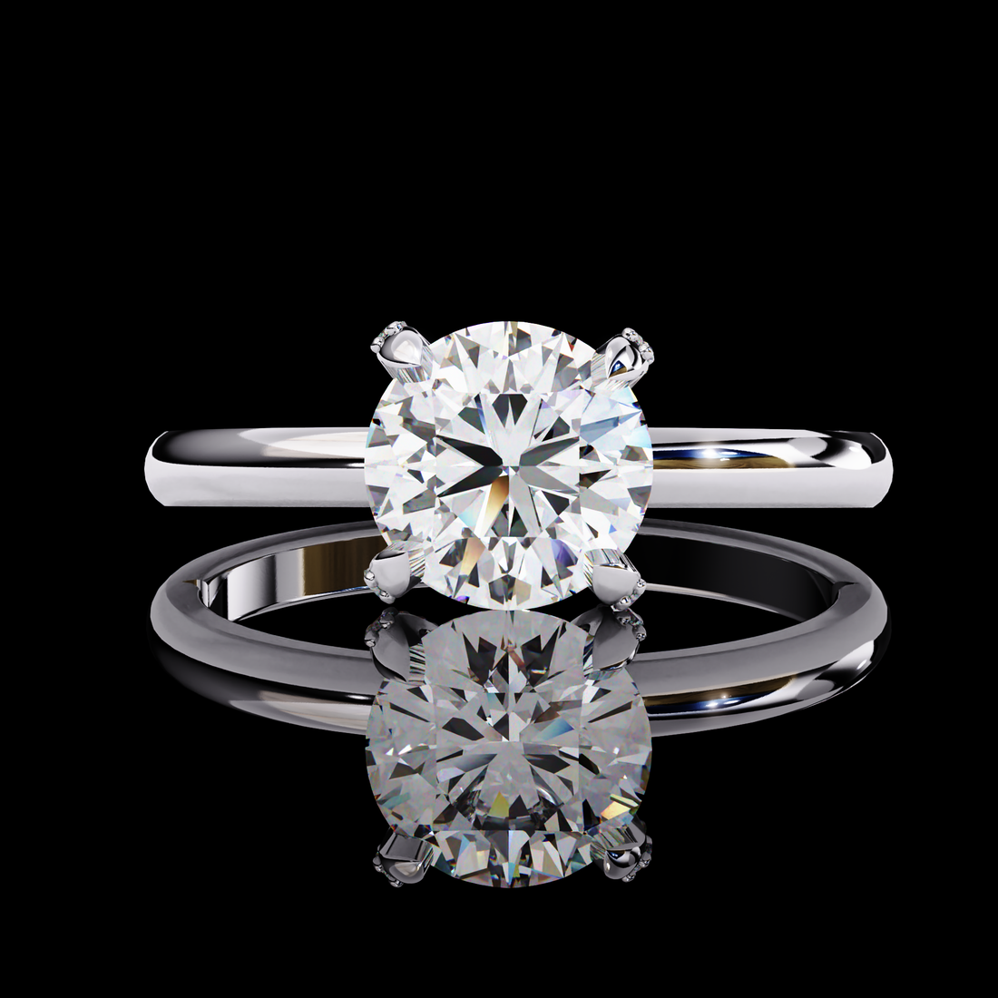 Simplistic Charm Solitaire Diamond Ring11