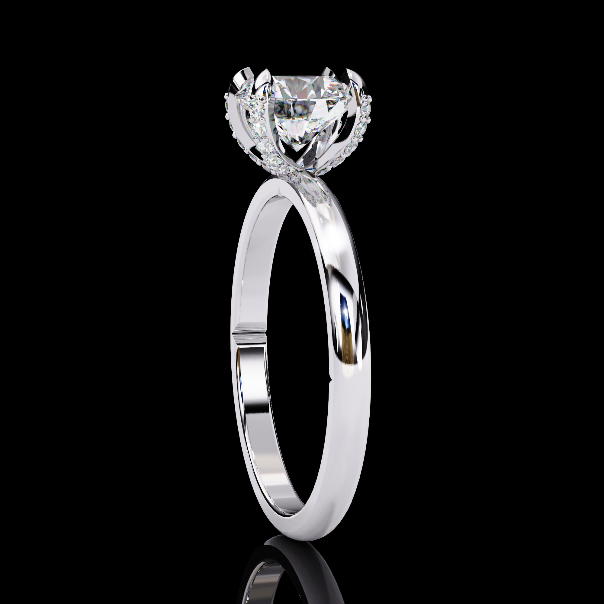 Simplistic Charm Solitaire Diamond Ring13
