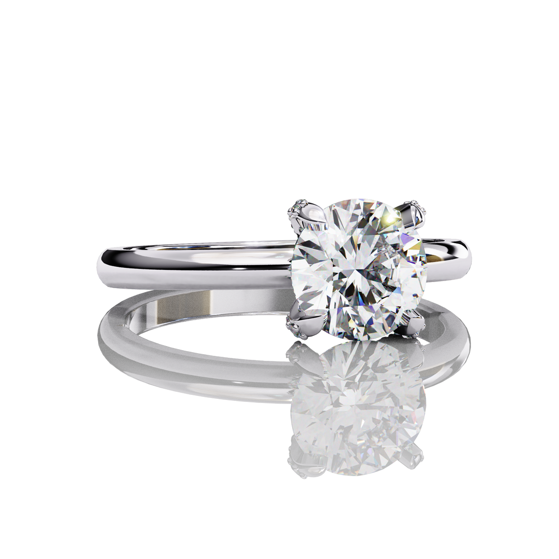 Simplistic Charm Solitaire Diamond Ring14