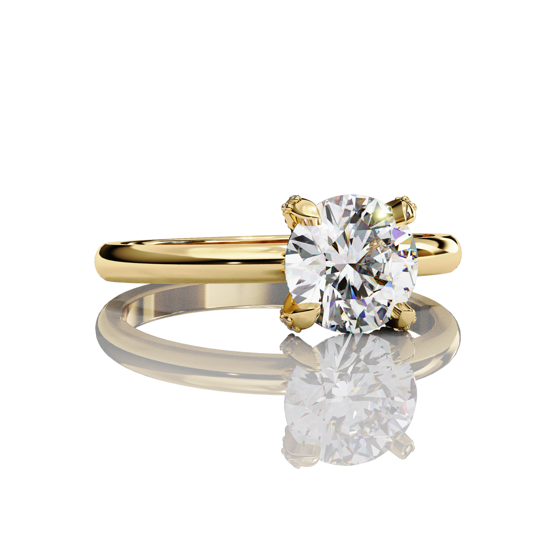 Simplistic Charm Solitaire Diamond Ring2