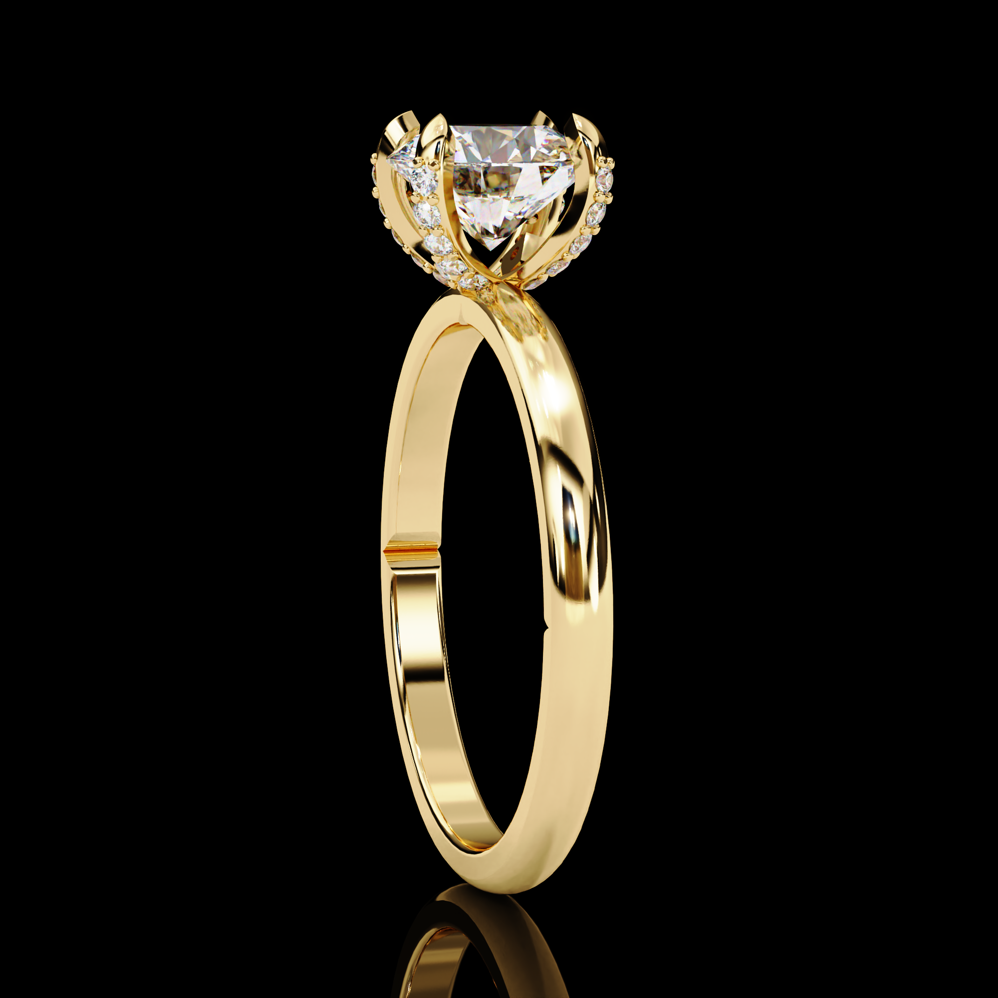 Simplistic Charm Solitaire Diamond Ring5