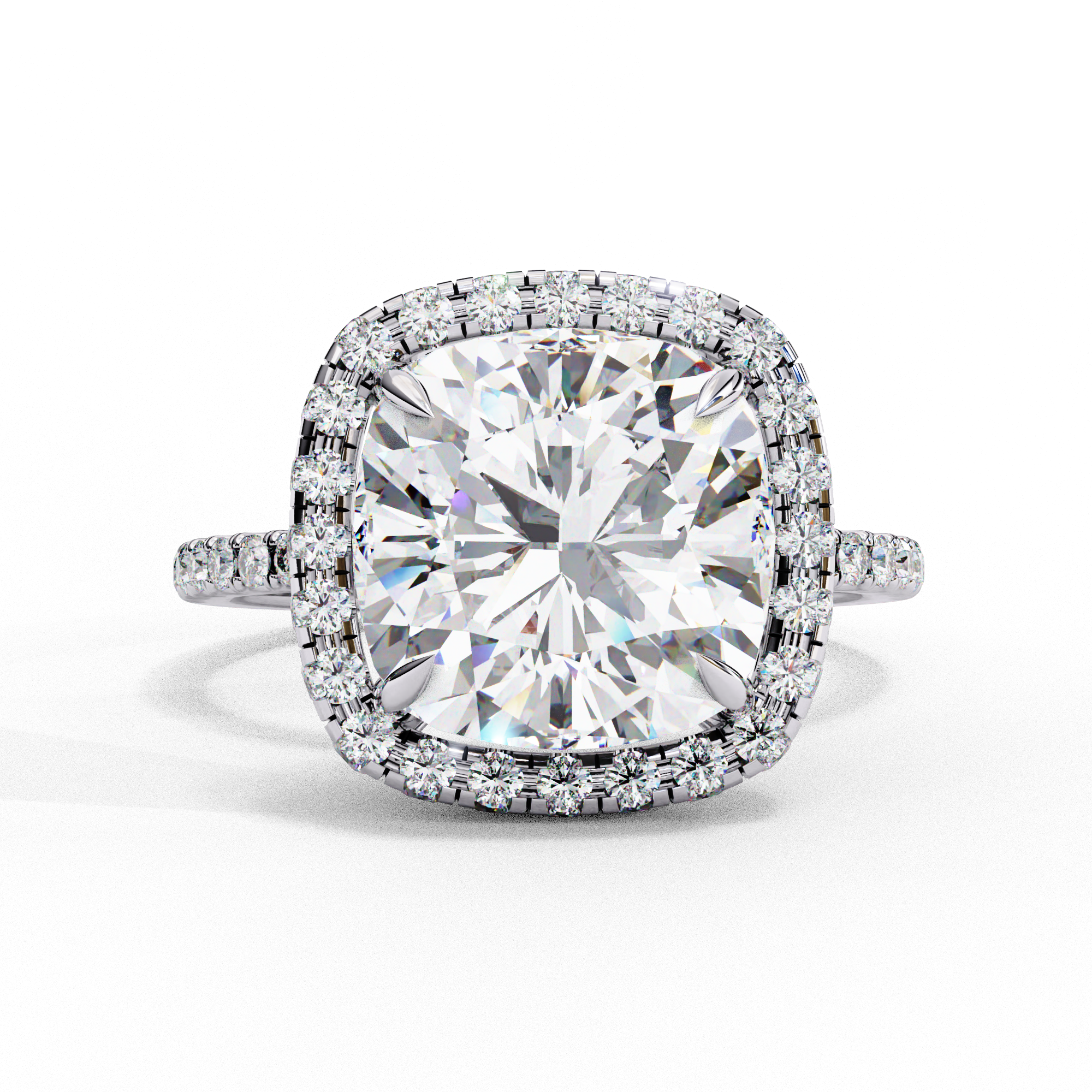 Simplistic Choice Cushion Diamond Ring 10