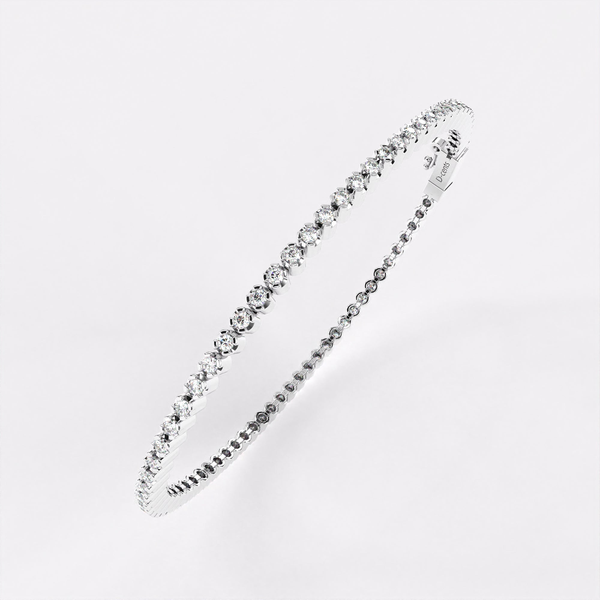 Sleek Round Diamond Tennis Bracelet