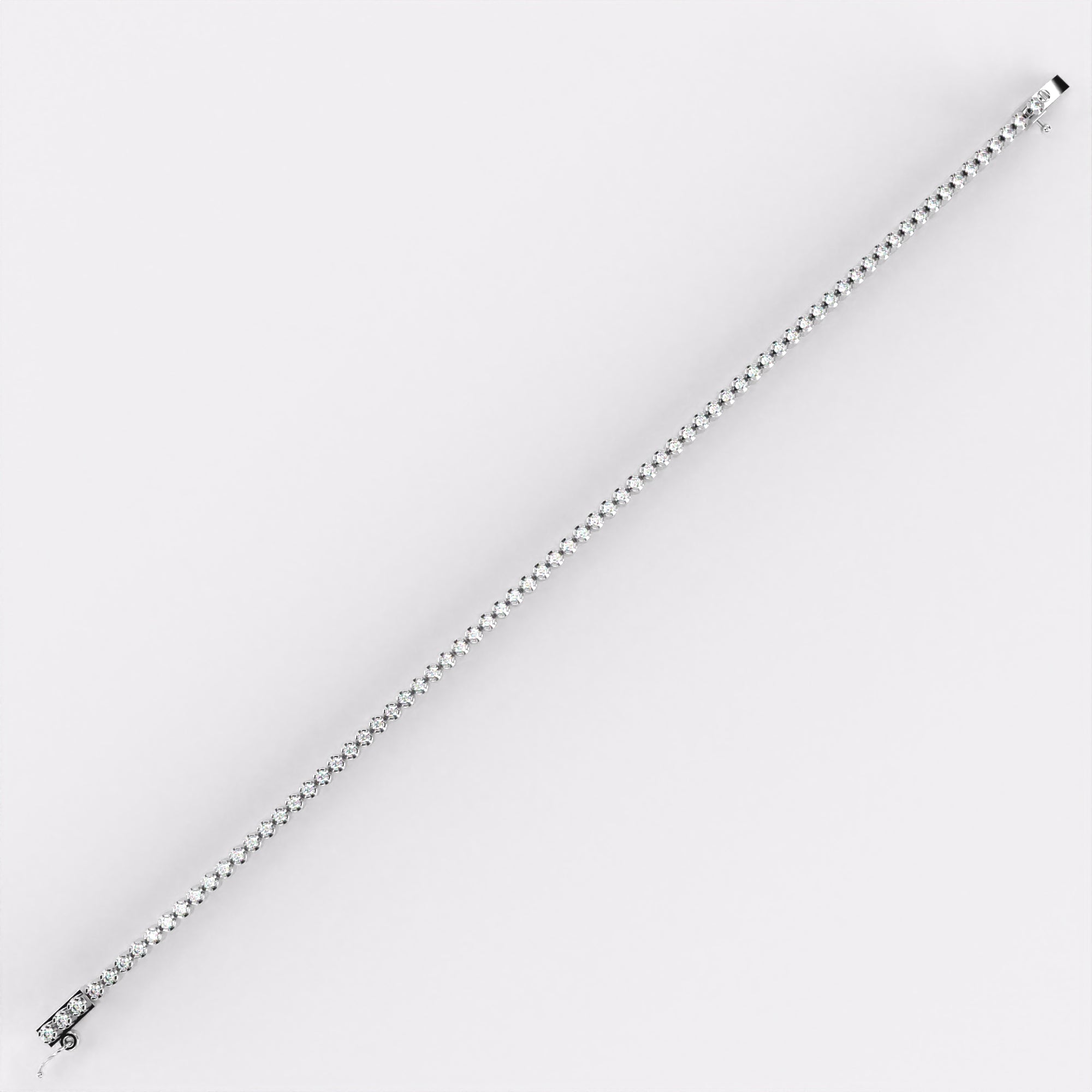 Sleek Round Diamond Tennis Bracelet