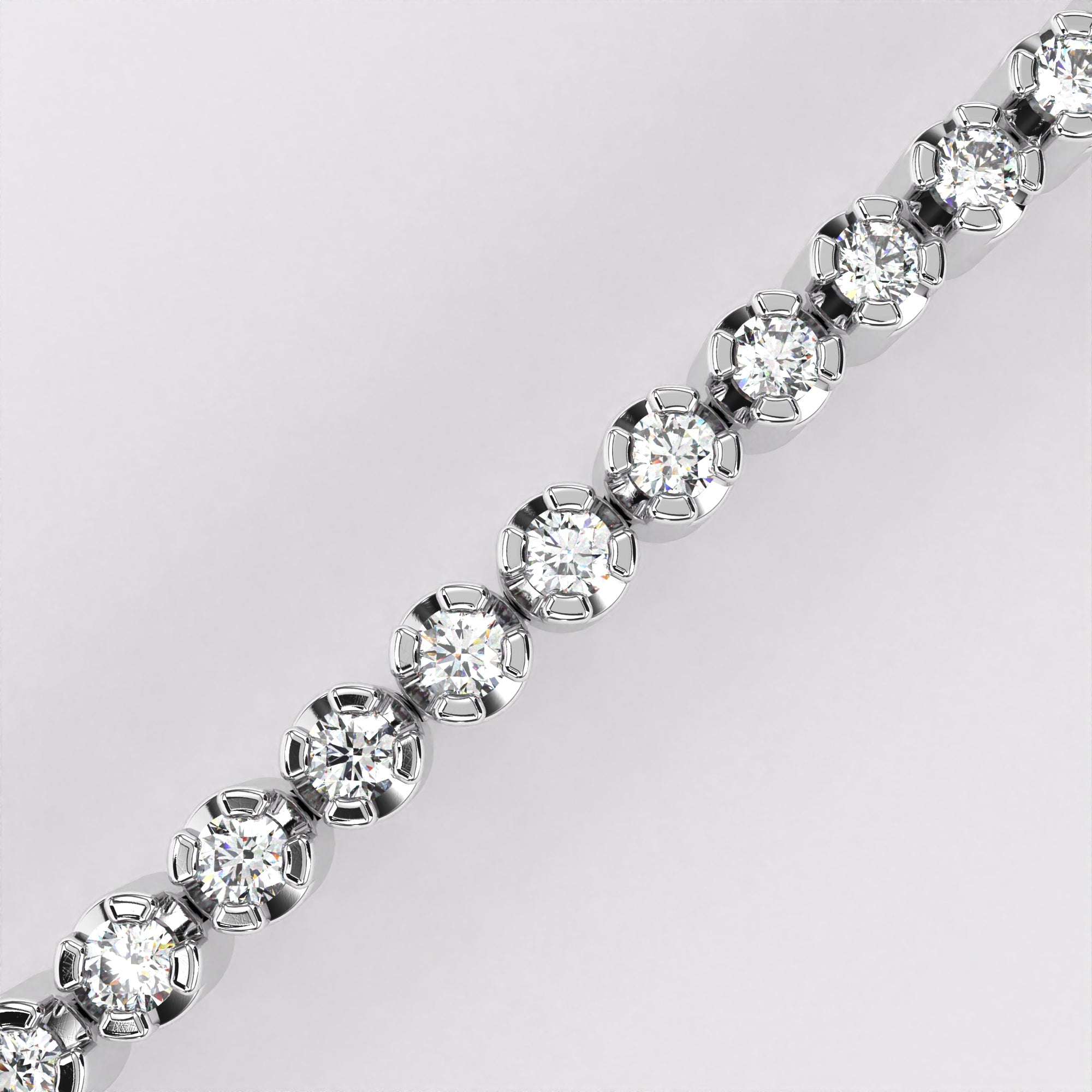 Sleek Round Diamond Tennis Bracelet