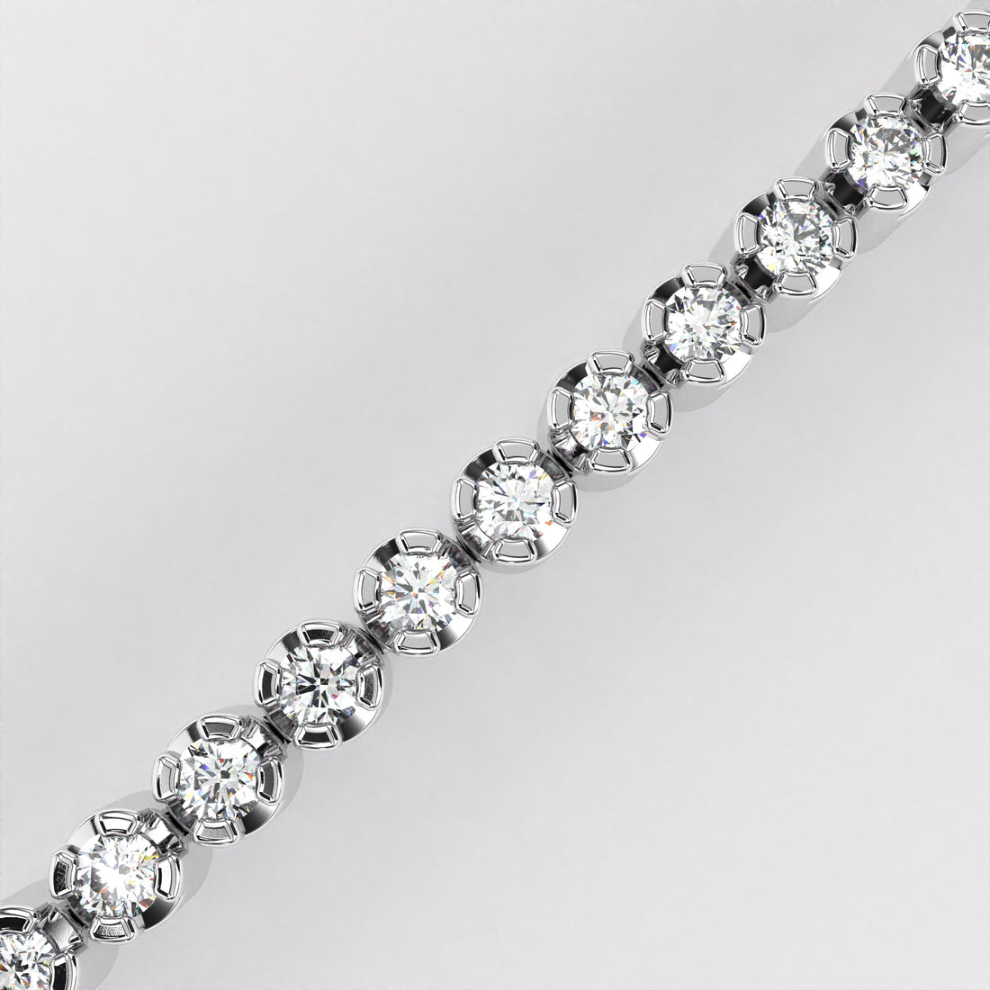 Sleek Round Diamond Tennis Bracelet
