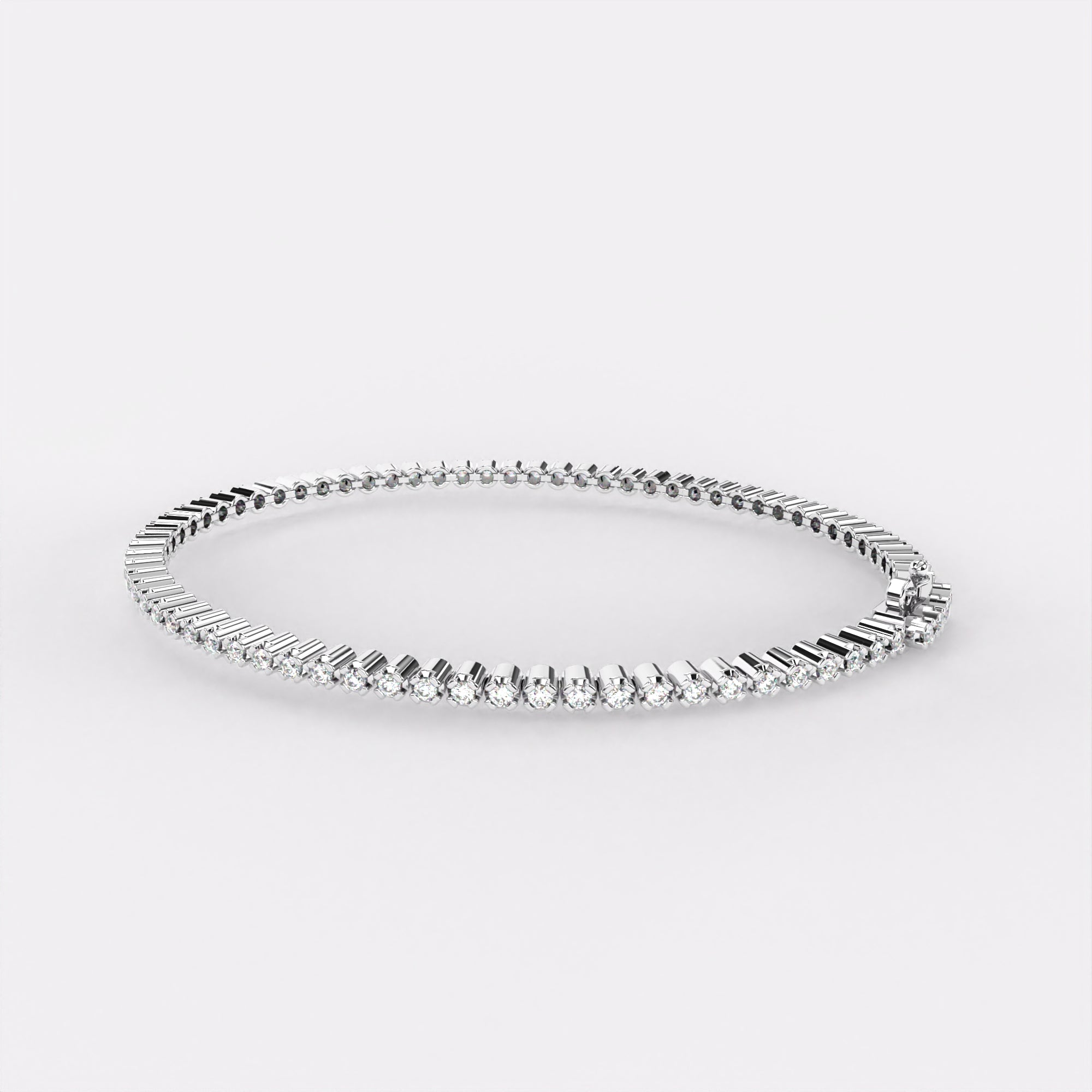 Sleek Round Diamond Tennis Bracelet
