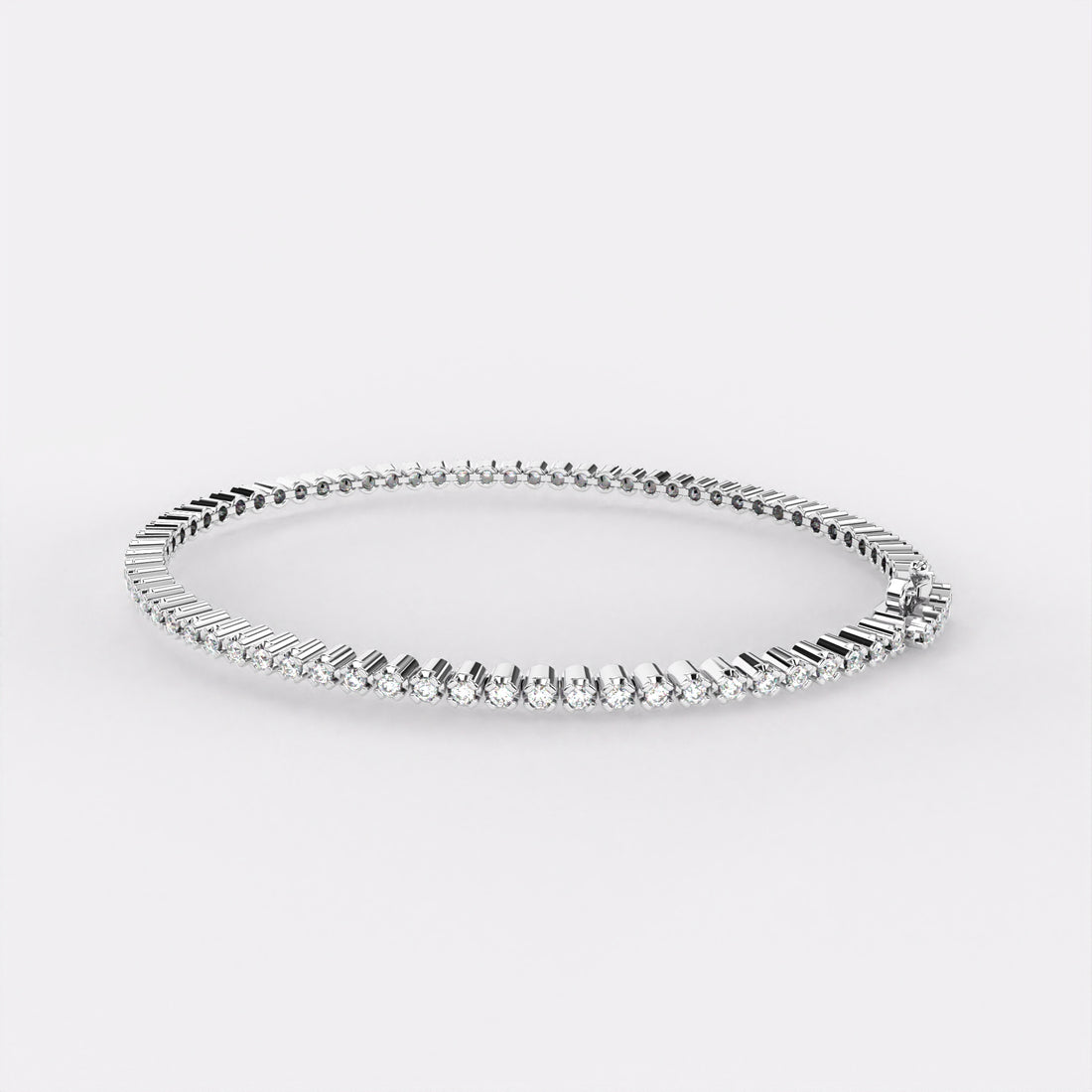 Sleek Round Diamond Tennis Bracelet