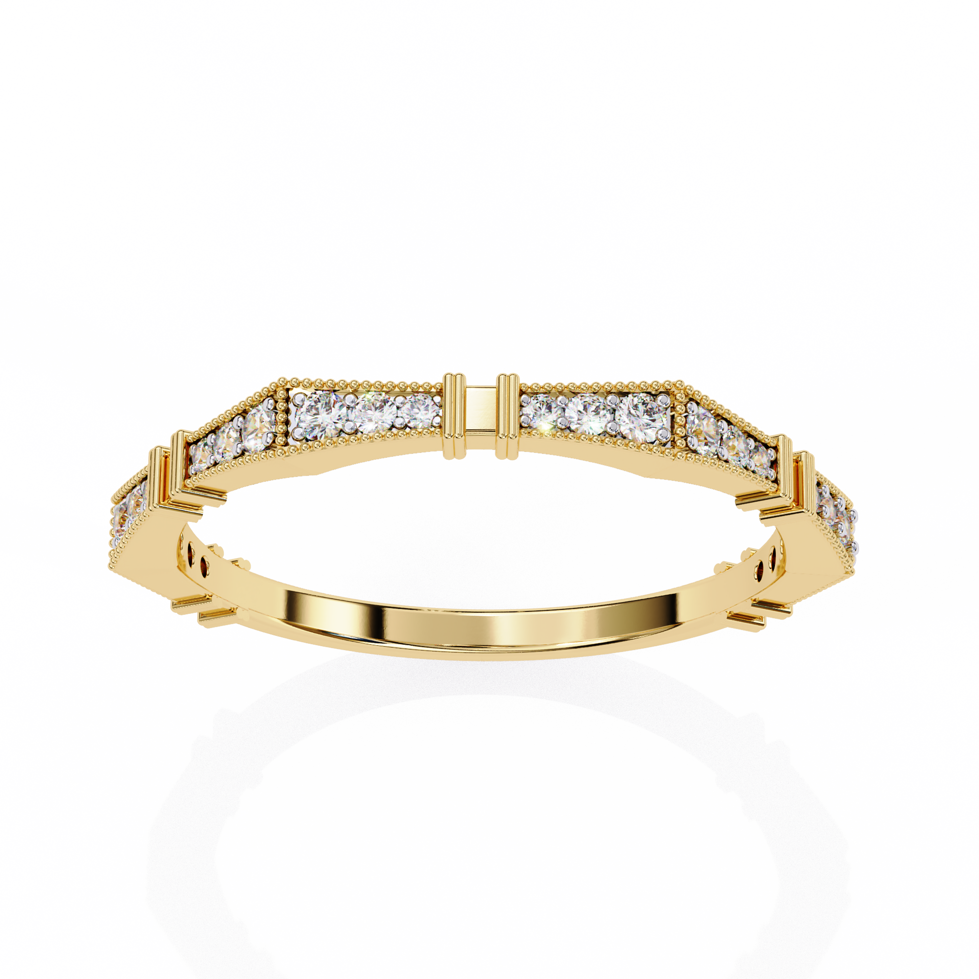 Sleek Shine Diamond Band Ring