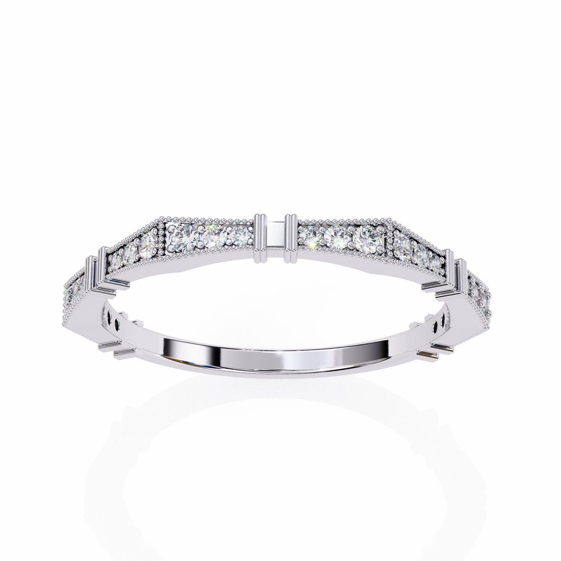 Sleek Shine Diamond Band Ring 12