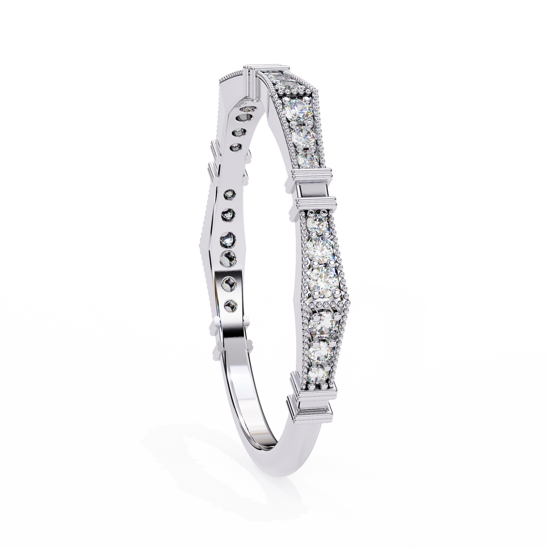 Sleek Shine Diamond Band Ring 15