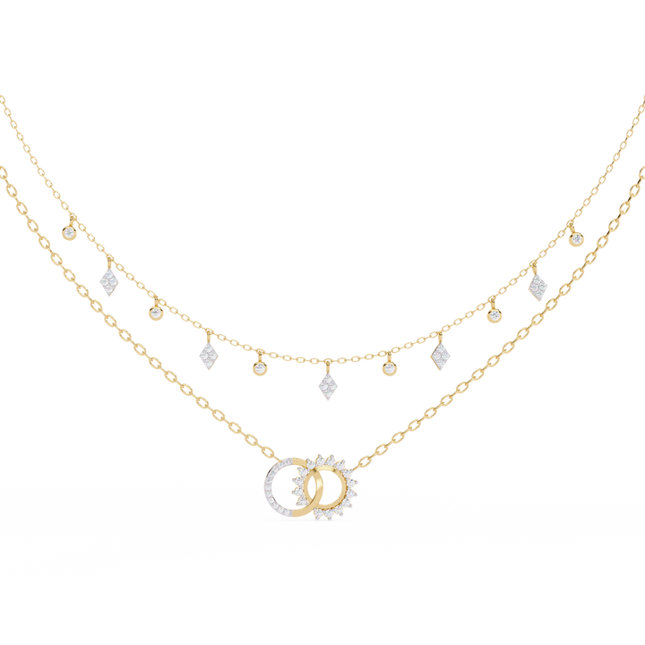 Sleek & Stylish Lab Grown Diamond Pendant (With Chain)