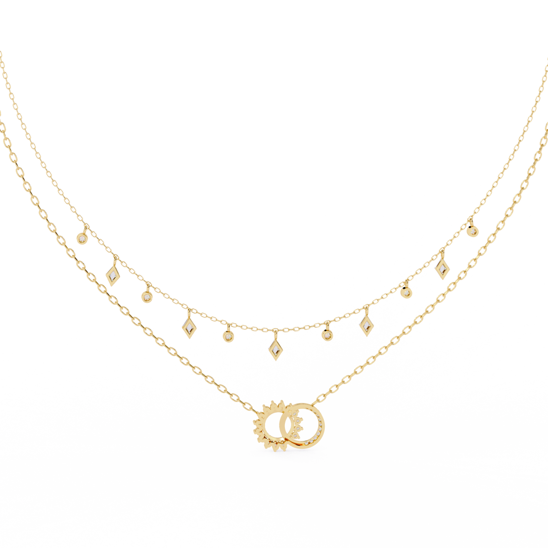 Sleek & Stylish Lab Grown Diamond Pendant (With Chain)