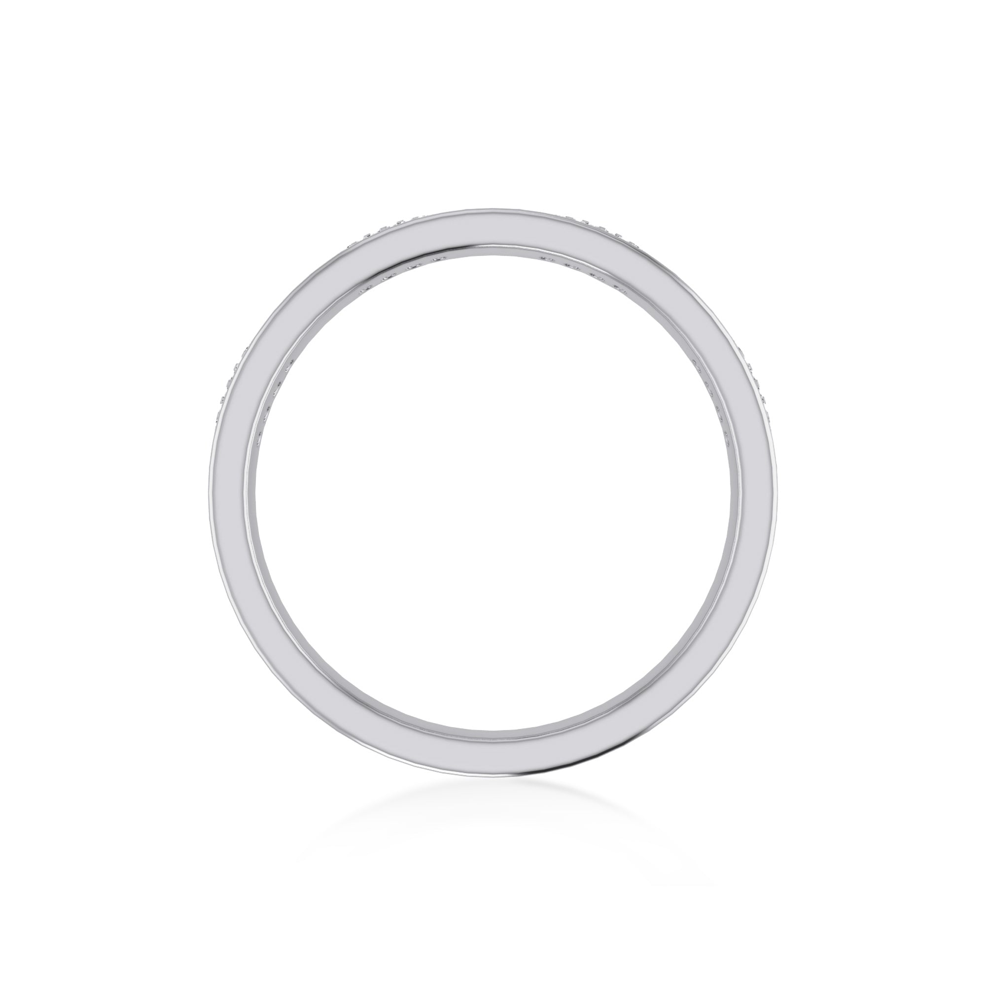 Slim Screw Motif Lab-Grown Diamond Band Ring 9