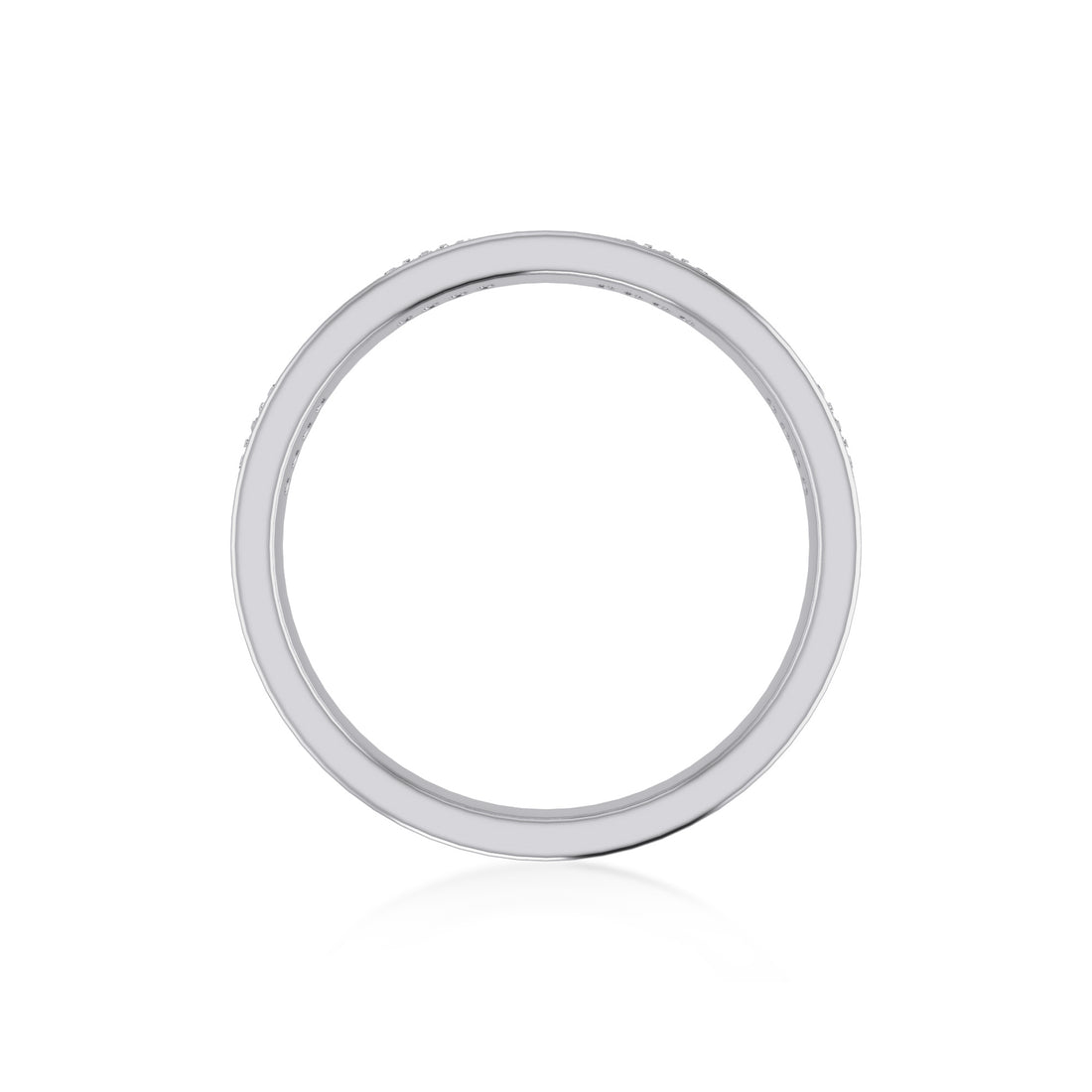 Slim Screw Motif Lab-Grown Diamond Band Ring 9