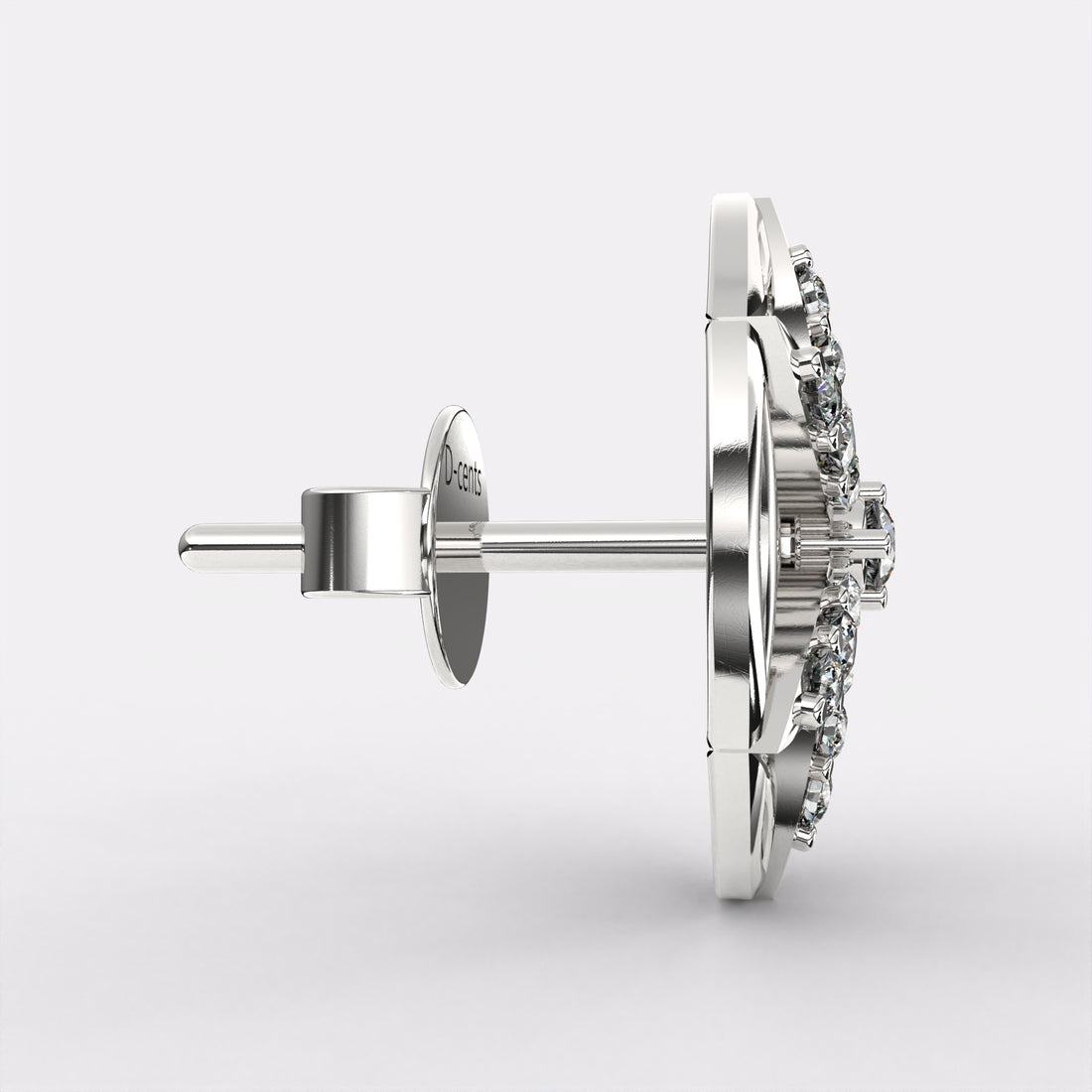 Snowflakes Diamond Earrings In 925 Silver