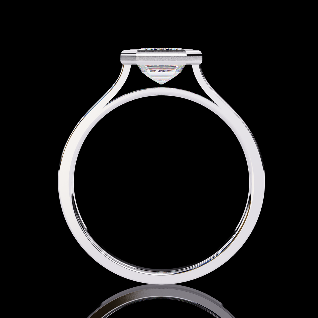 Solitaire Emerald Lab Grown Ring