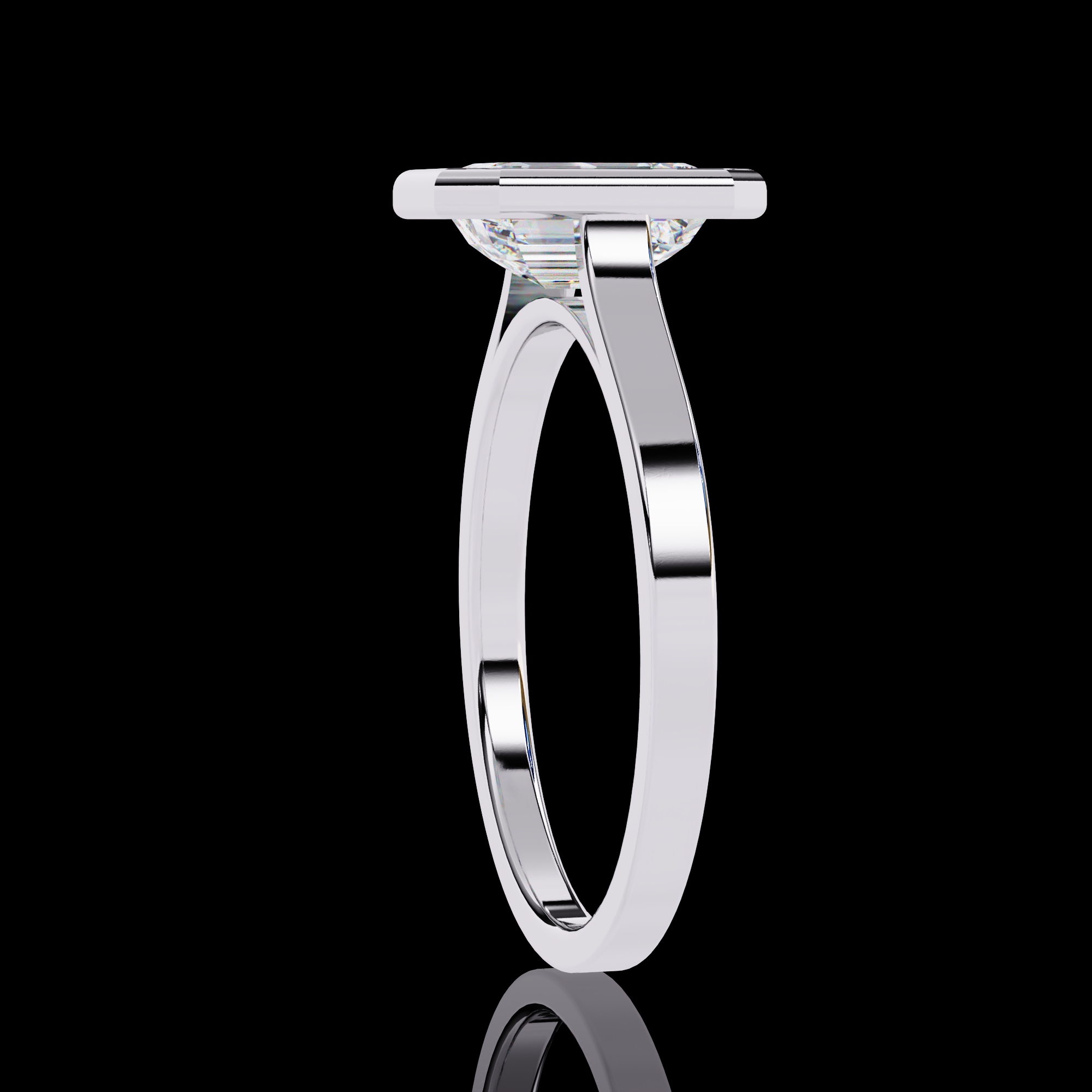 Solitaire Emerald Lab Grown Ring