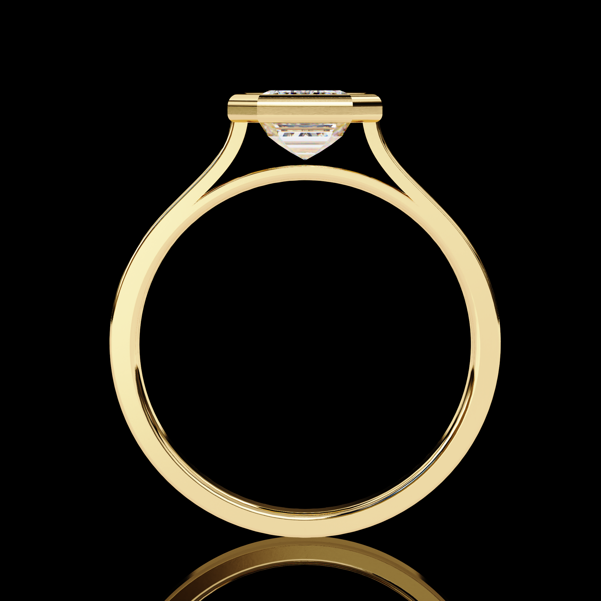 Solitaire Emerald Lab Grown Ring