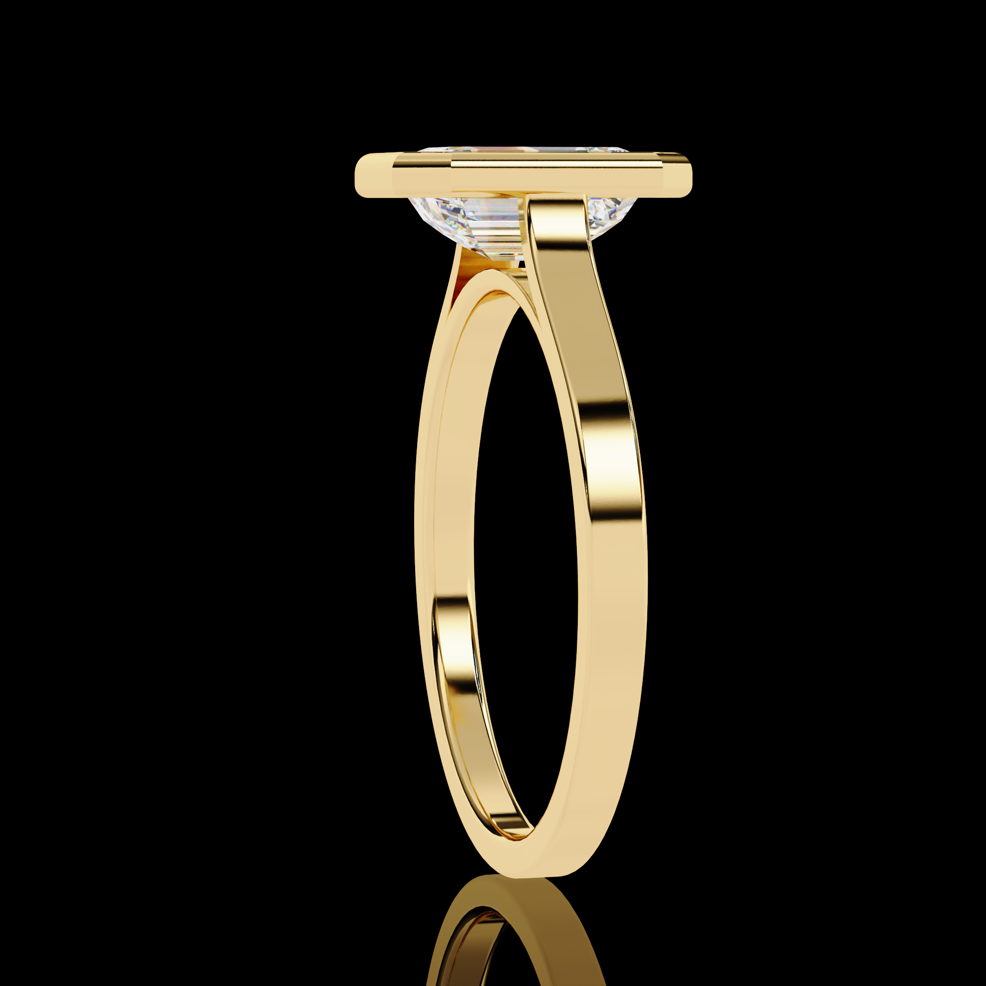 Solitaire Emerald Lab Grown Ring