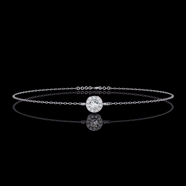 Solitaire Halo Diamond Bracelet
