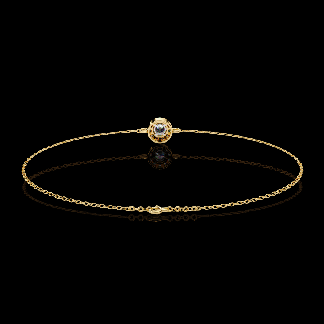 Solitaire Halo Diamond Bracelet