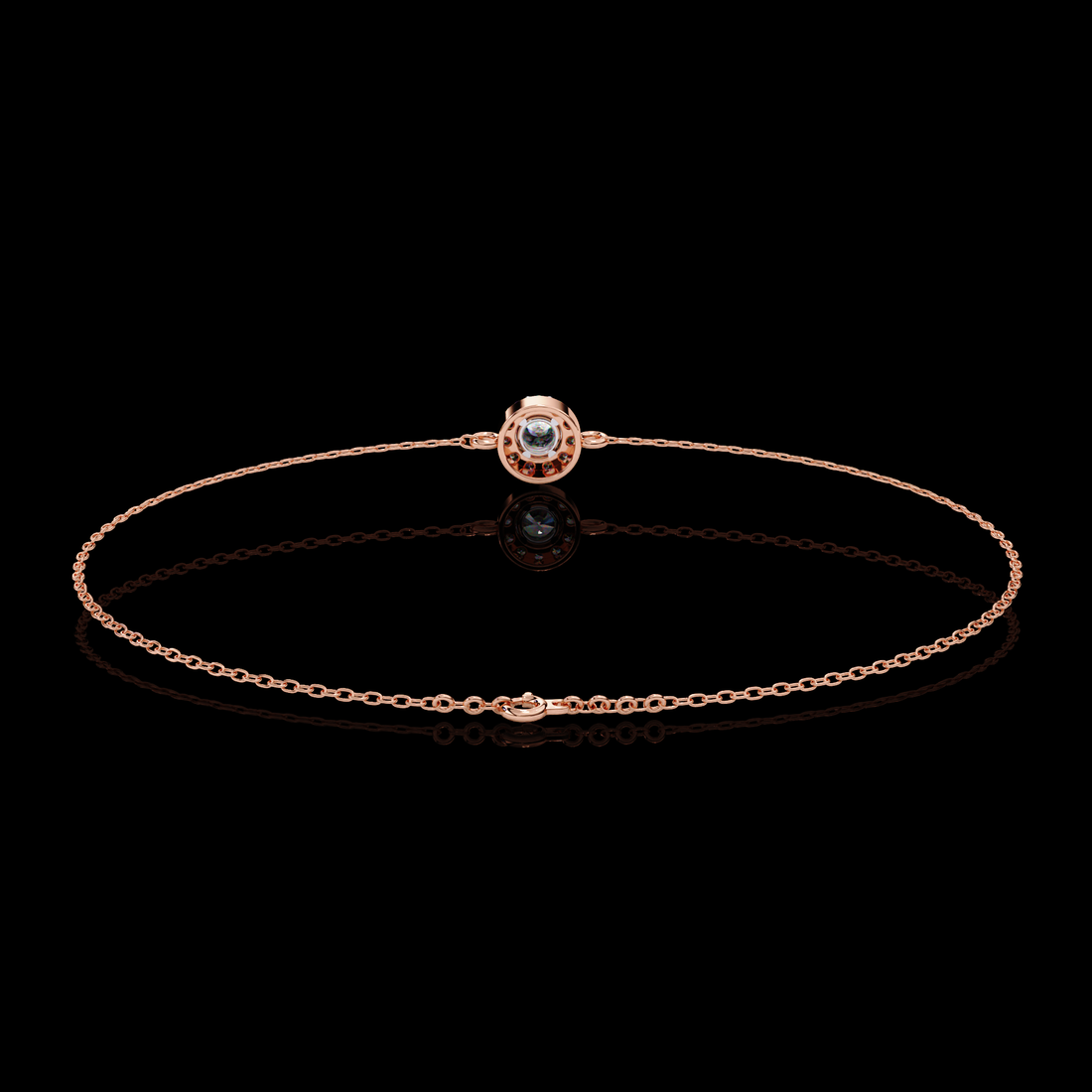 Solitaire Halo Diamond Bracelet
