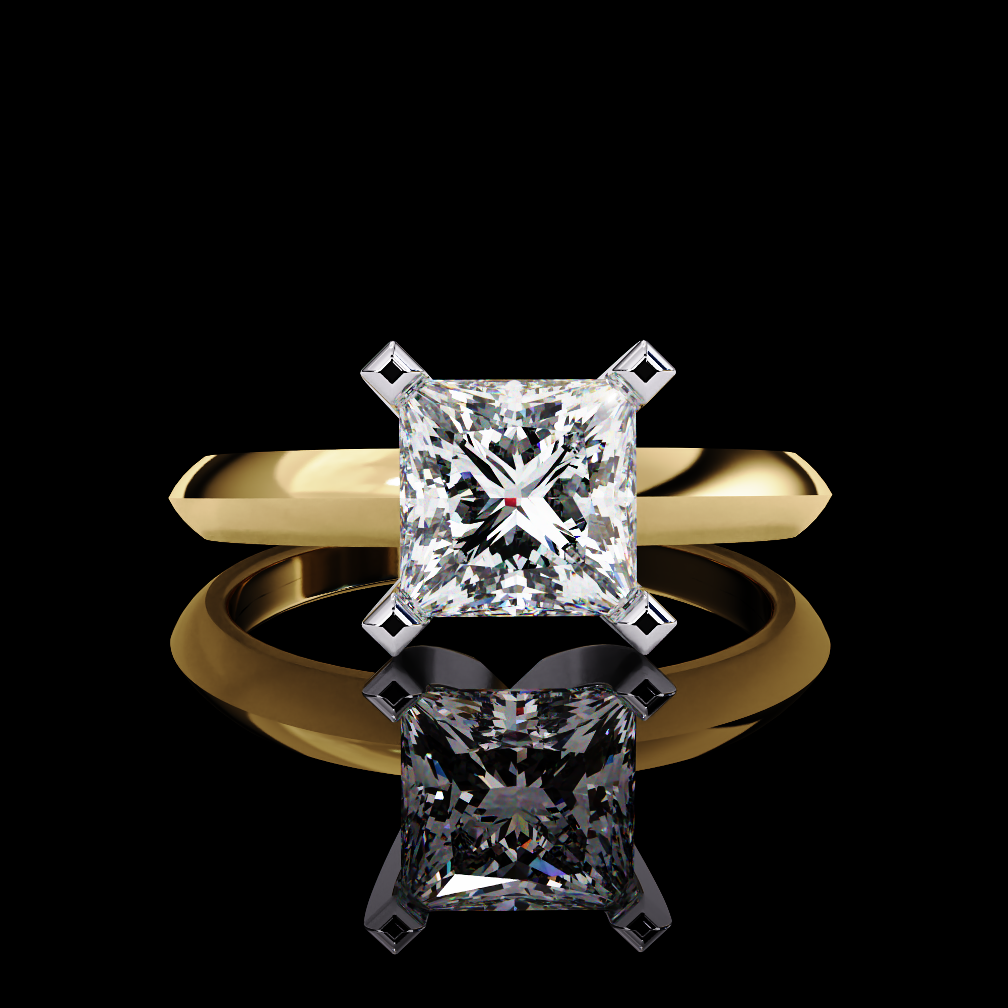 Solitaire Princess Diamond Ring
