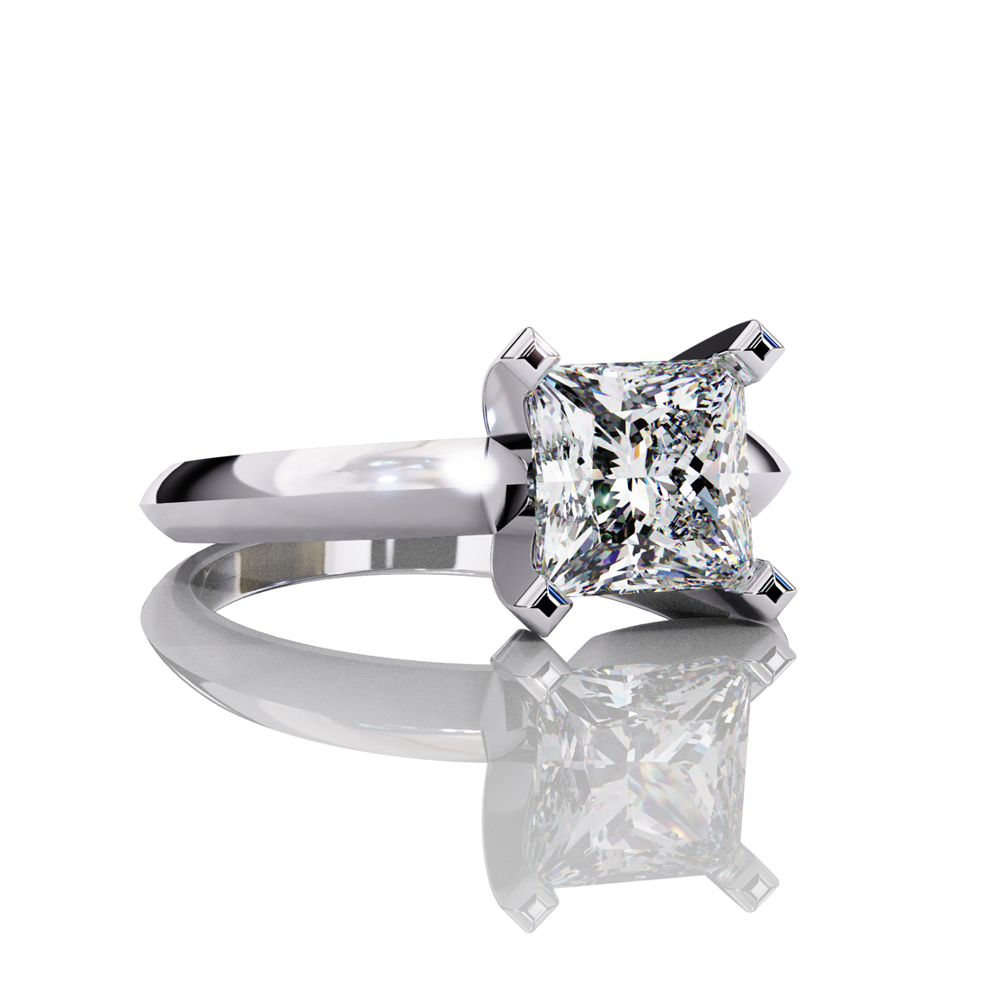 Solitaire Princess Diamond Ring11