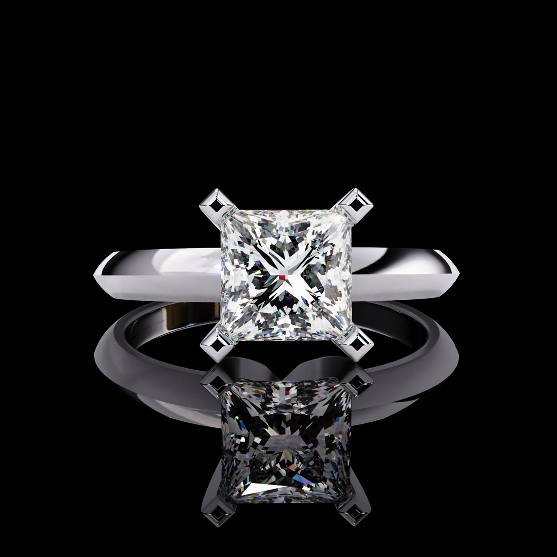 Solitaire Princess Diamond Ring12